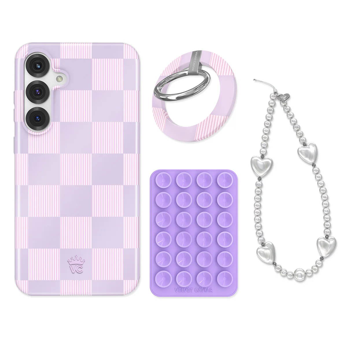 Lilac Vibe Checkered Samsung Bundle Set - Image 2