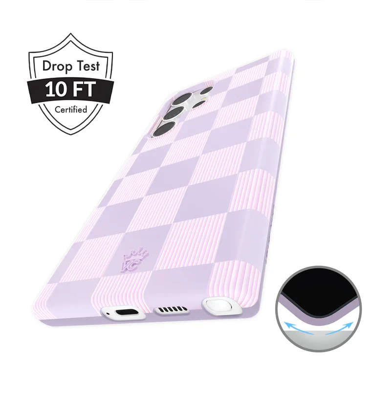Lilac Vibe Checkered Samsung Case - Image 13