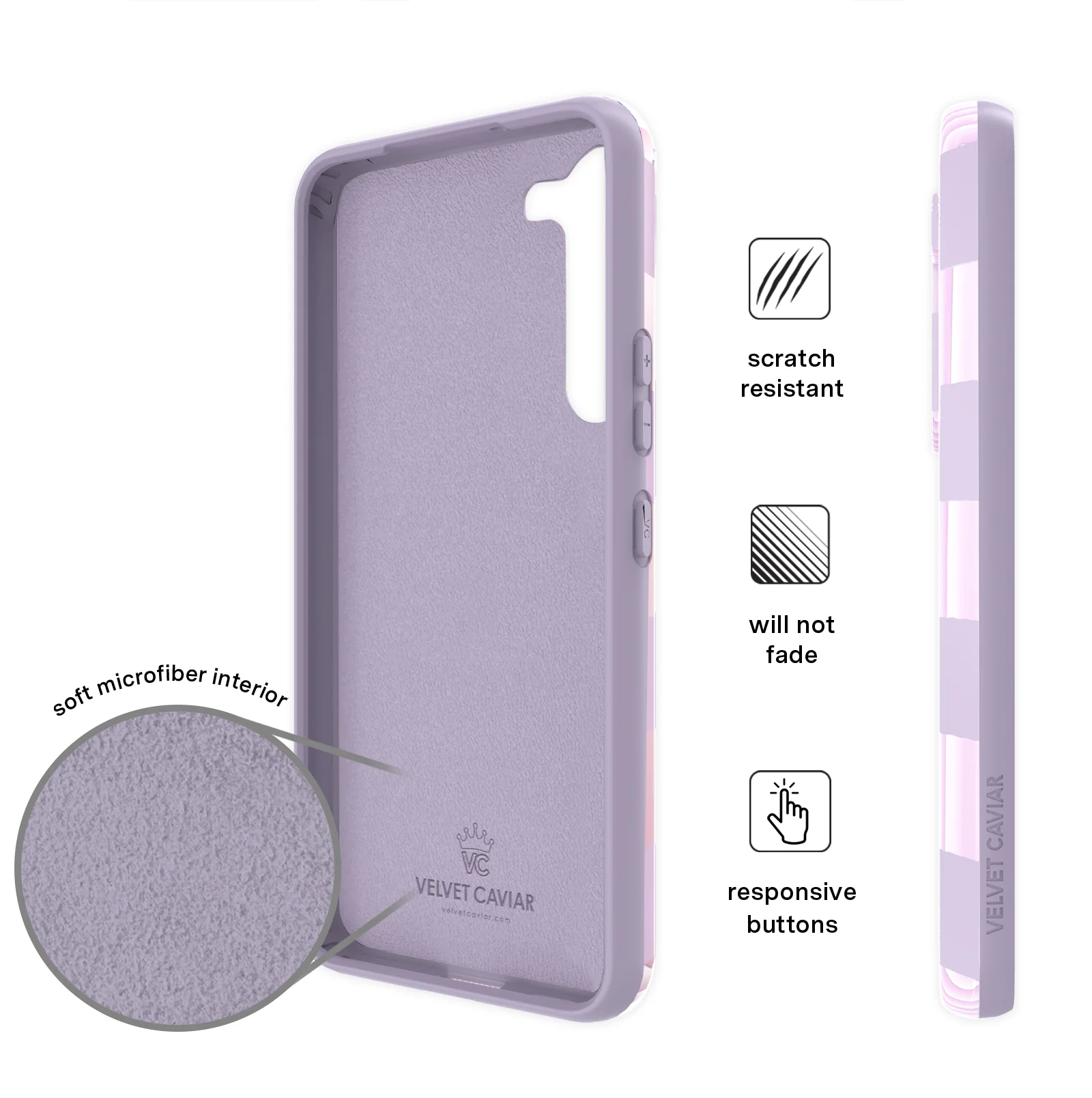 Lilac Vibe Checkered Samsung Case - Image 20