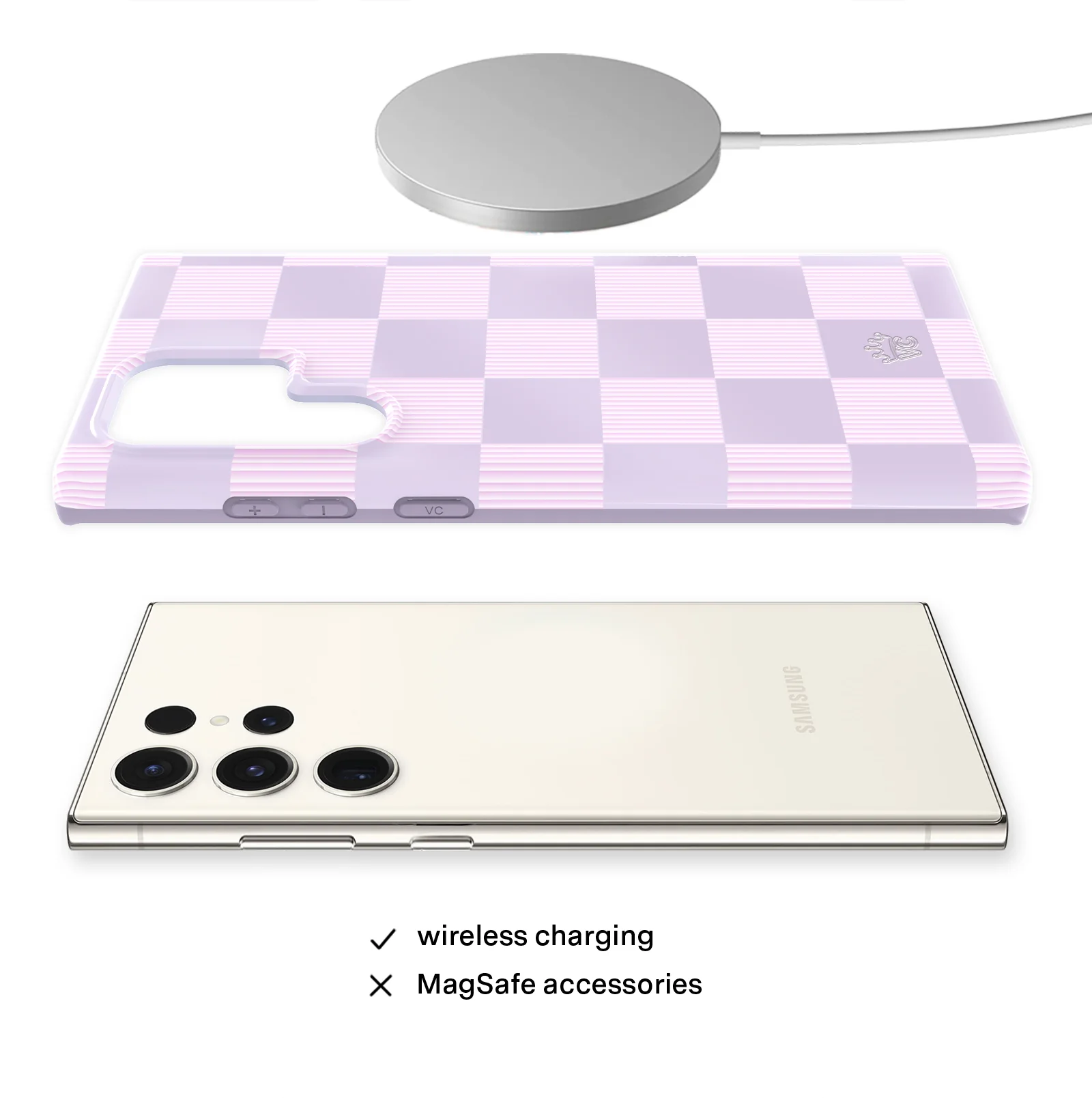 Lilac Vibe Checkered Samsung Case - Image 29
