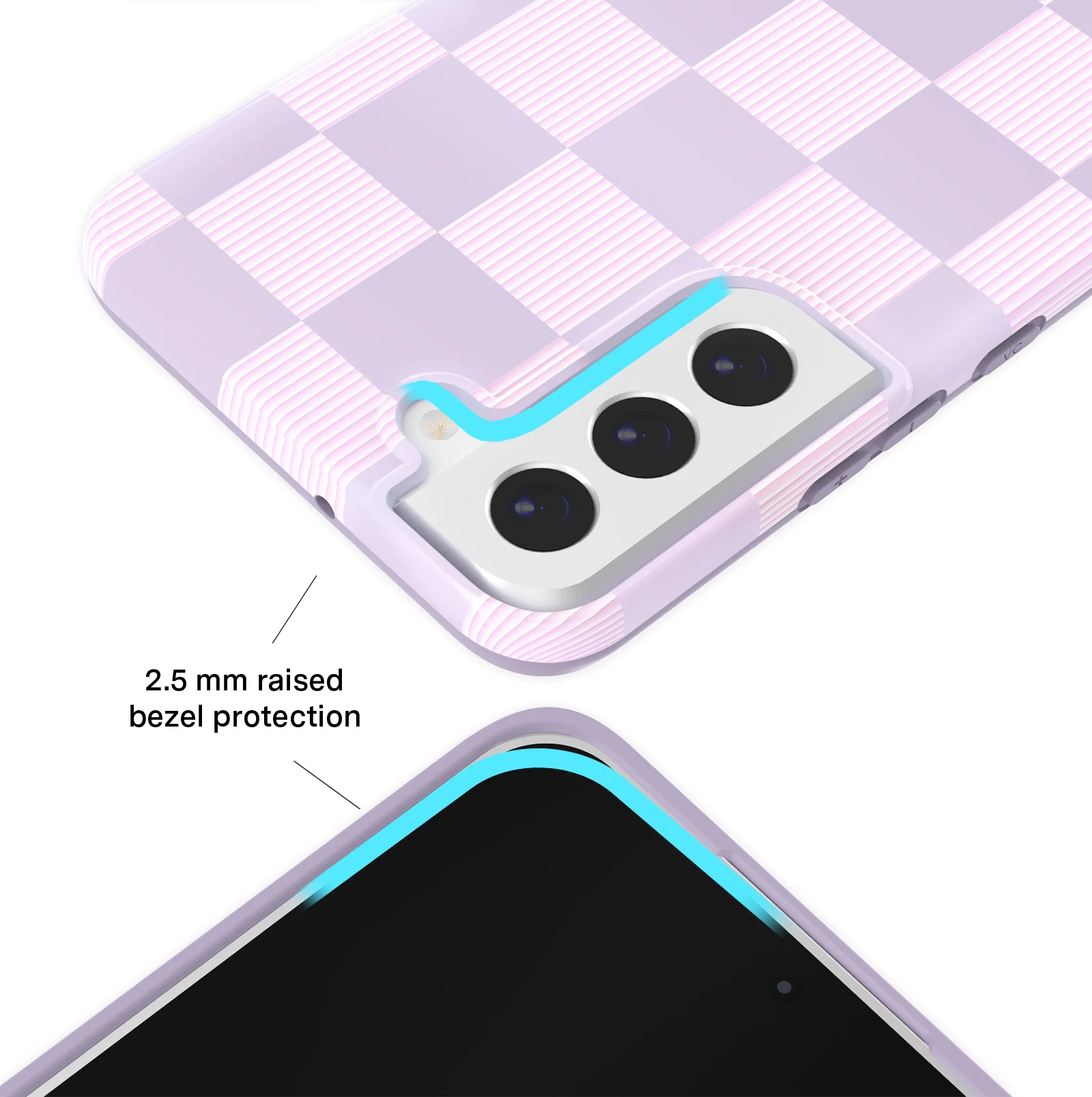 Lilac Vibe Checkered Samsung Case - Image 33