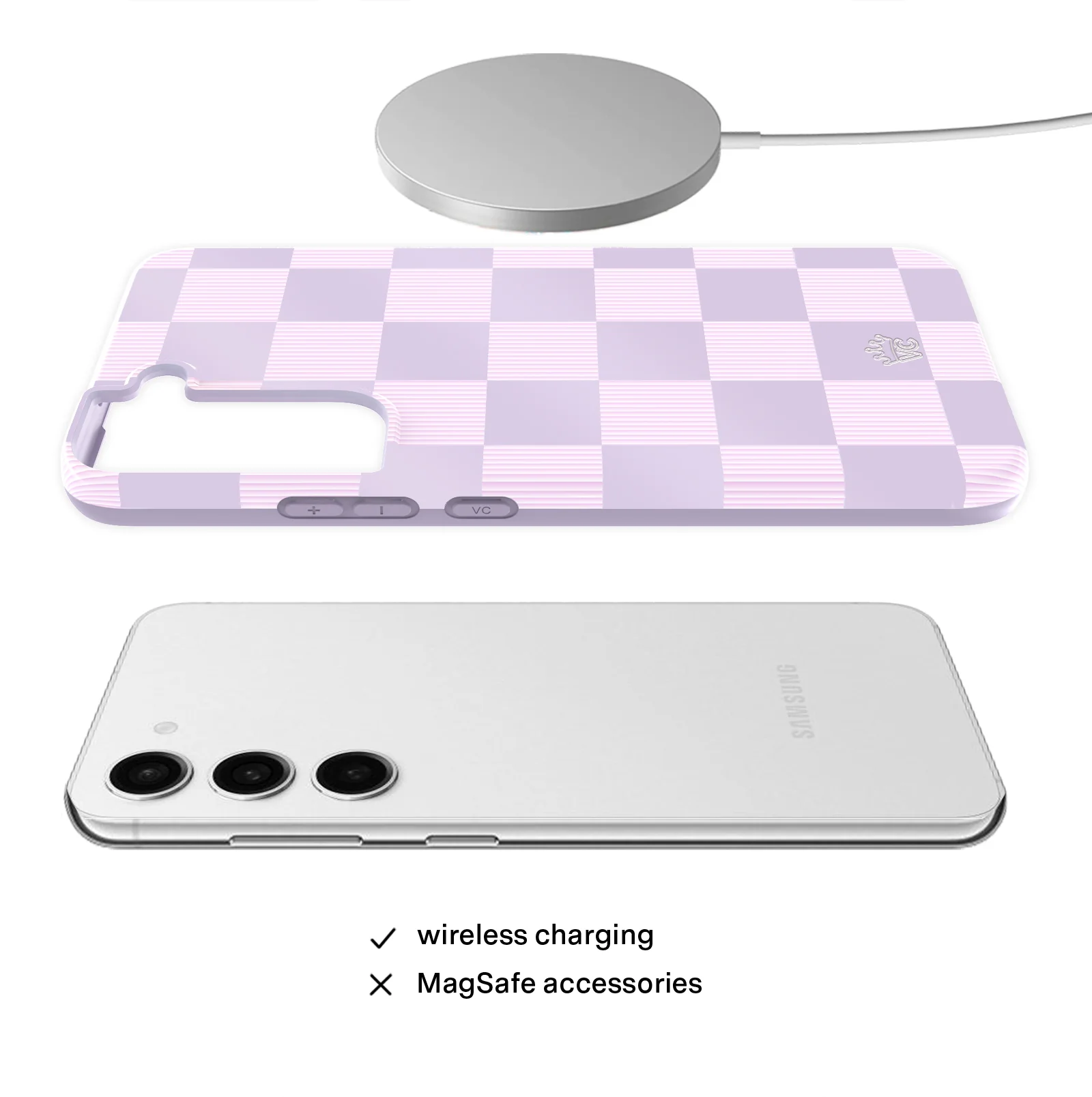 Lilac Vibe Checkered Samsung Case - Image 35