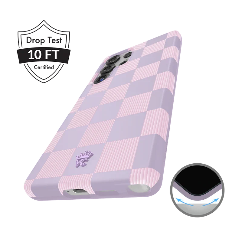 Lilac Vibe Checkered Samsung Case - Image 43