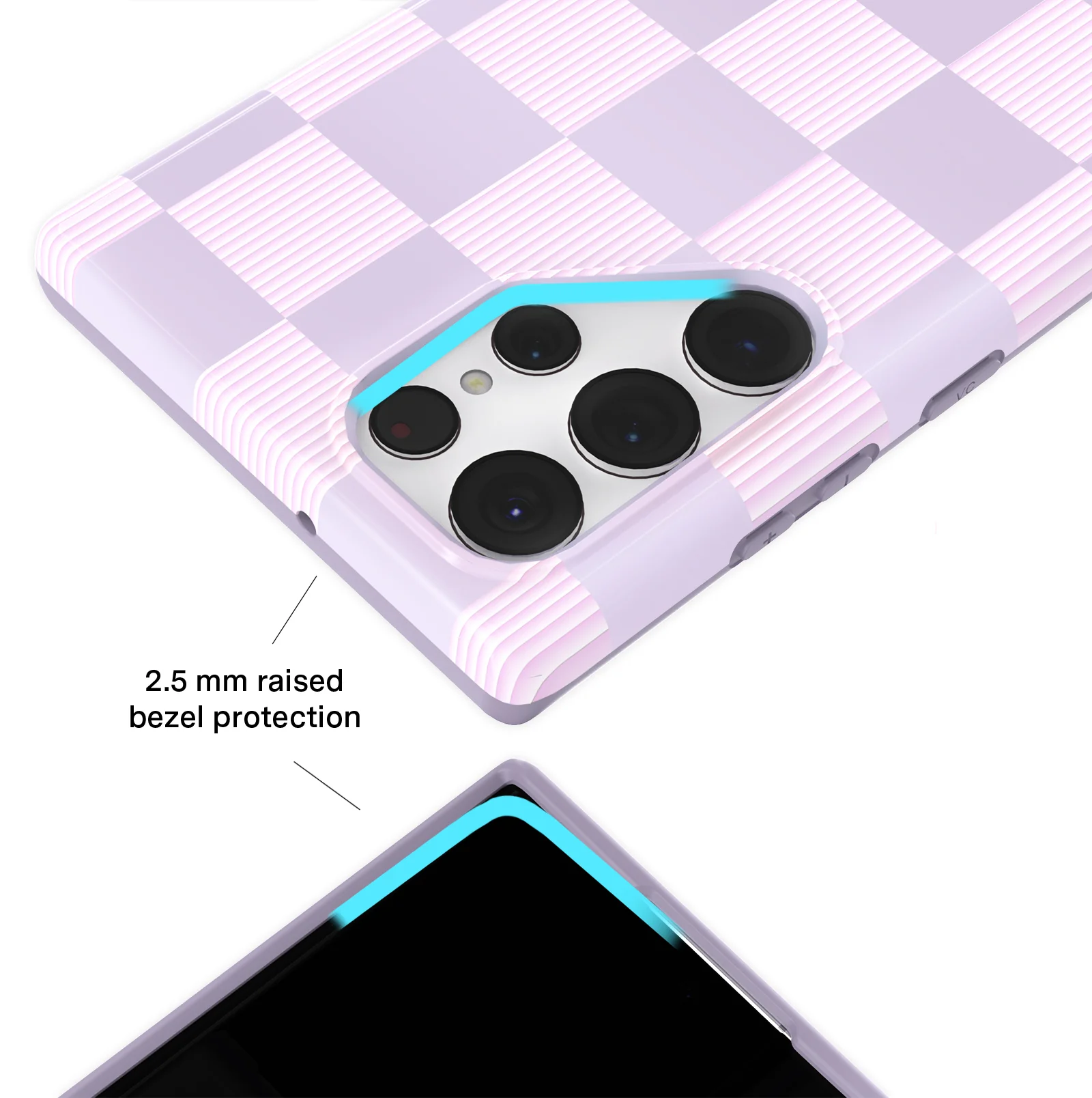 Lilac Vibe Checkered Samsung Case - Image 44