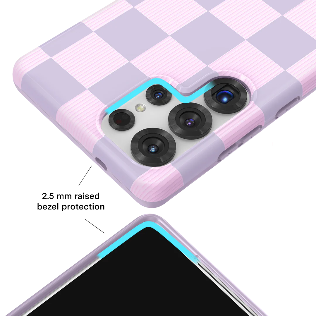 Lilac Vibe Checkered Samsung Case - Image 49