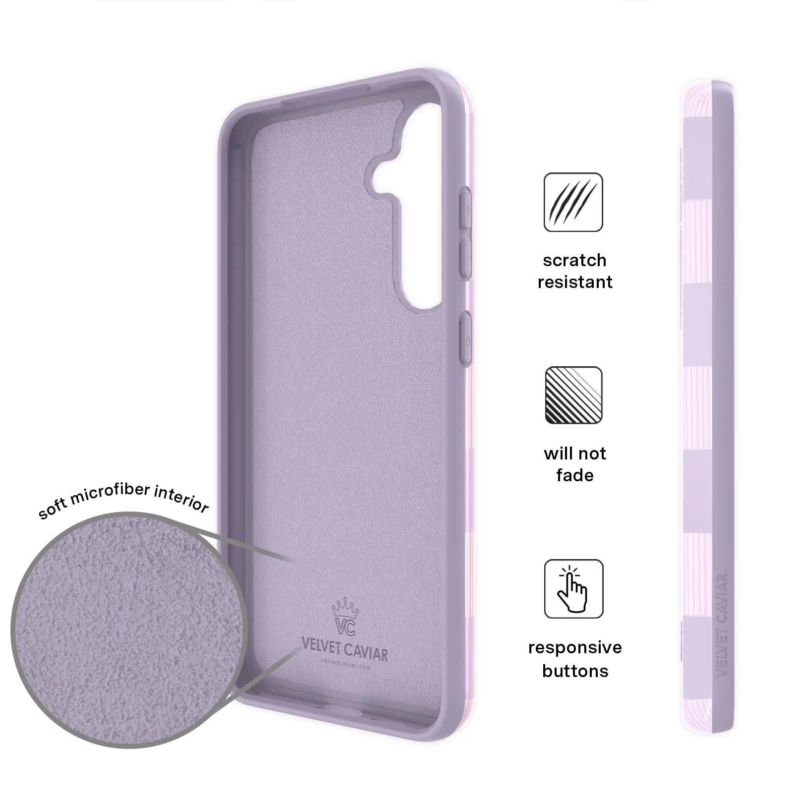 Lilac Vibe Checkered Samsung Case - Image 5
