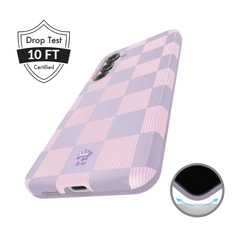 Lilac Vibe Checkered Samsung Case - Image 53