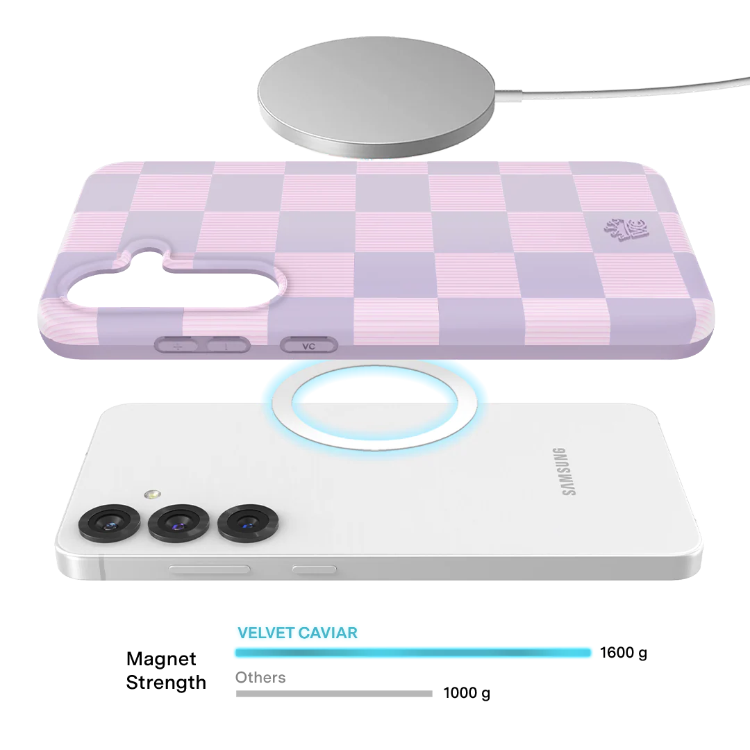 Lilac Vibe Checkered Samsung Case - Image 55