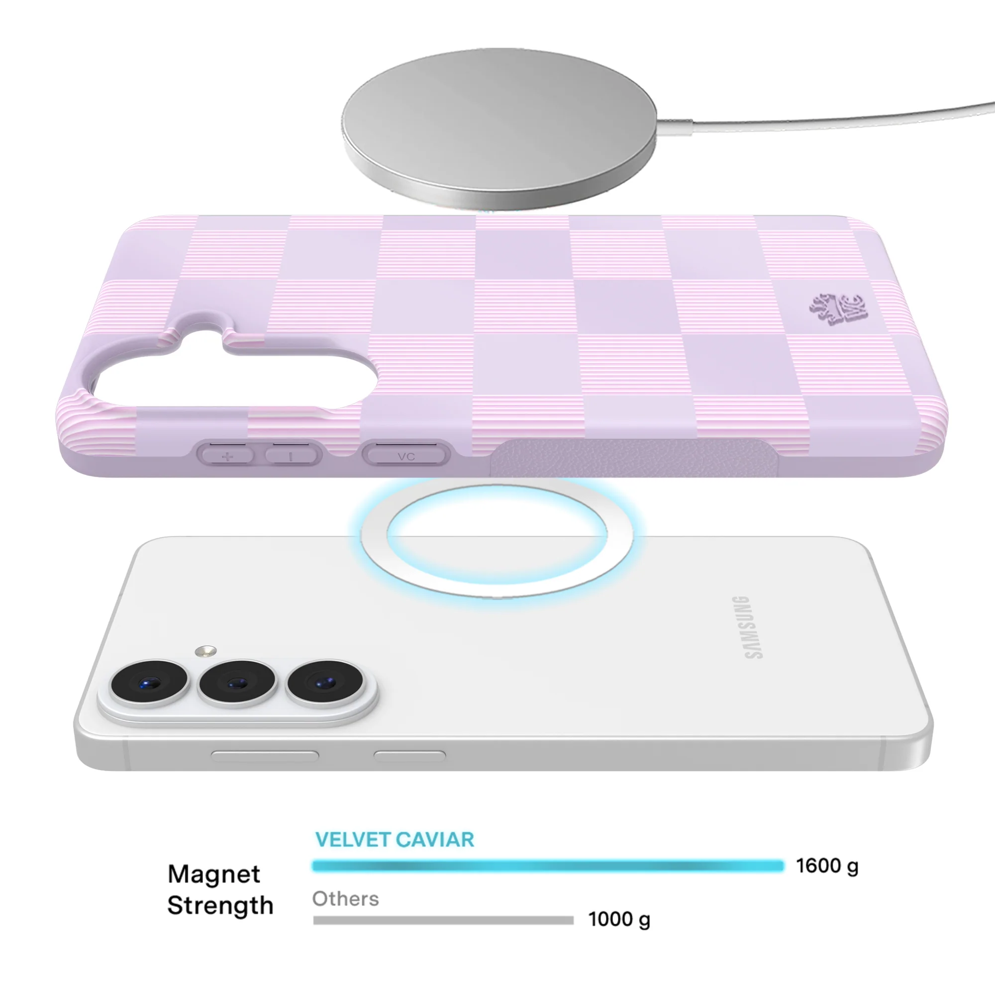Lilac Vibe Checkered Samsung Case - Image 63