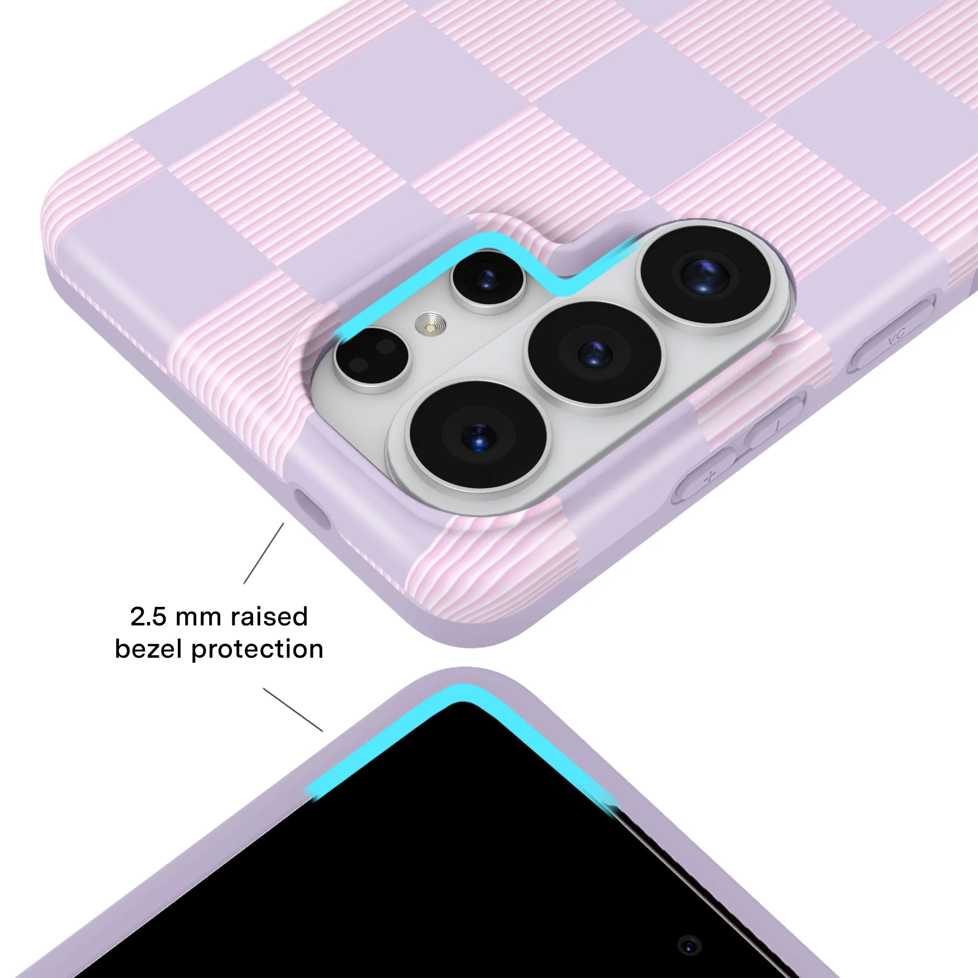Lilac Vibe Checkered Samsung Case - Image 72