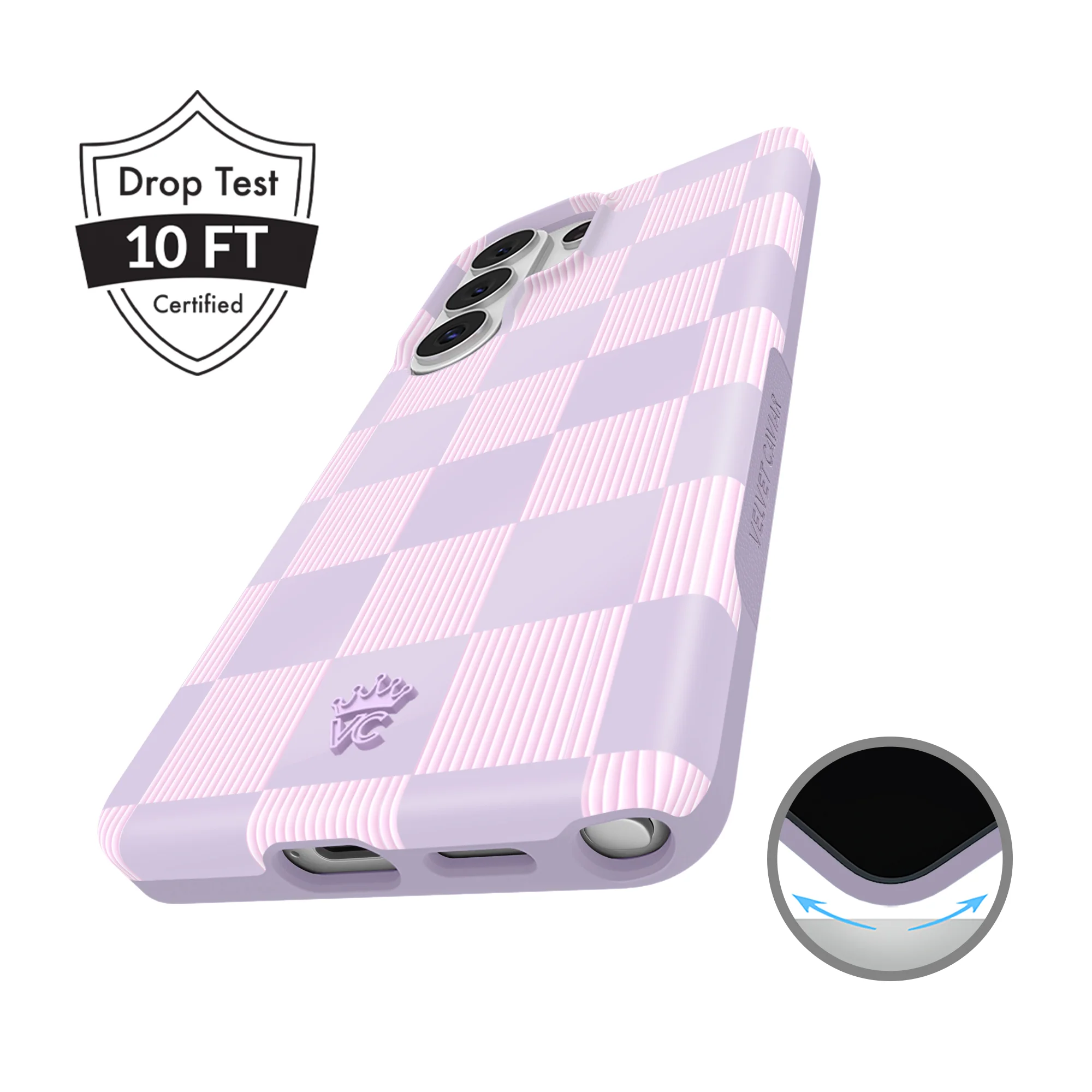 Lilac Vibe Checkered Samsung Case - Image 74