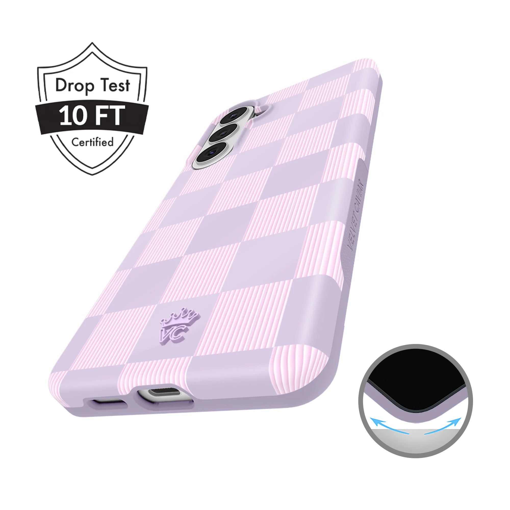 Lilac Vibe Checkered Samsung Case - Image 84