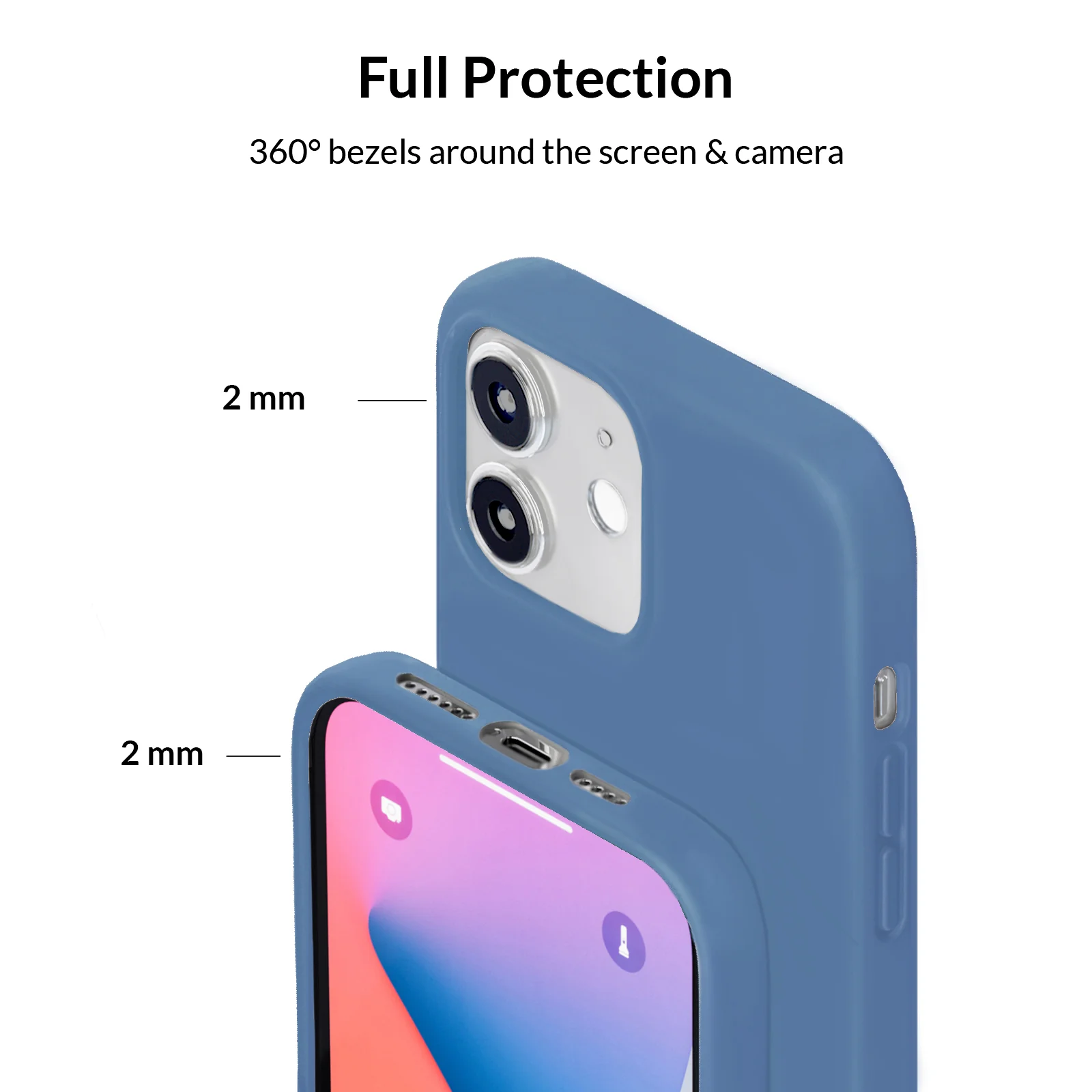 Linen Blue Silicone iPhone Case - Image 53