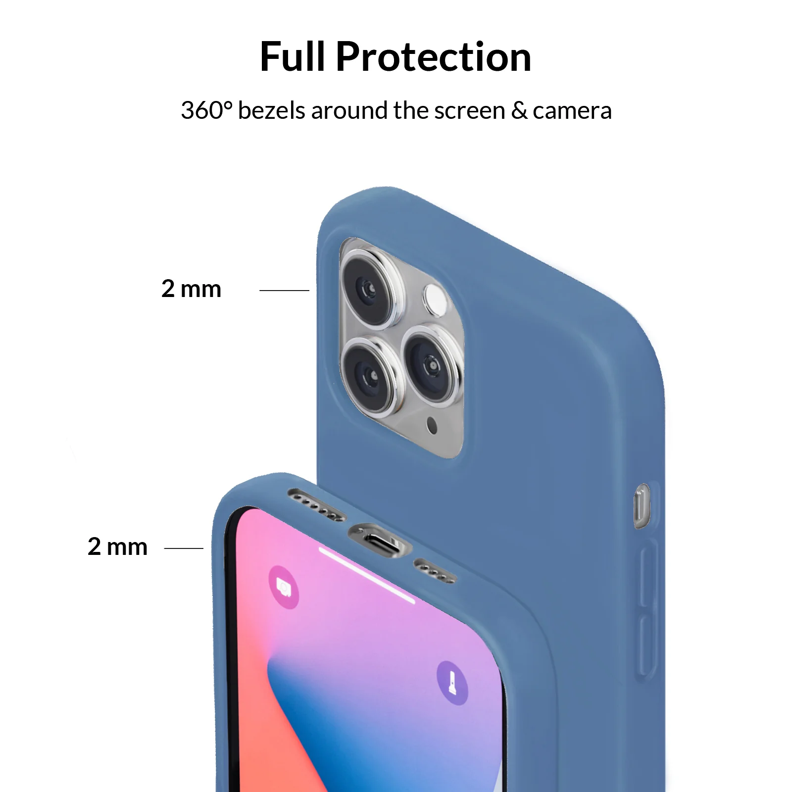 Linen Blue Silicone iPhone Case - Image 72
