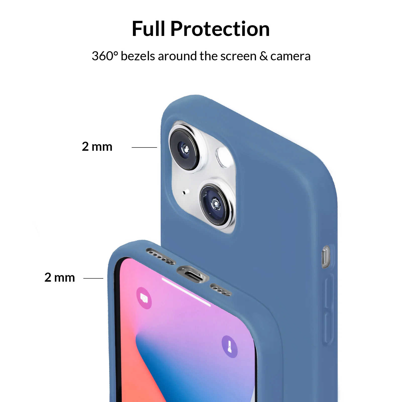 Linen Blue Silicone iPhone Case - Image 78