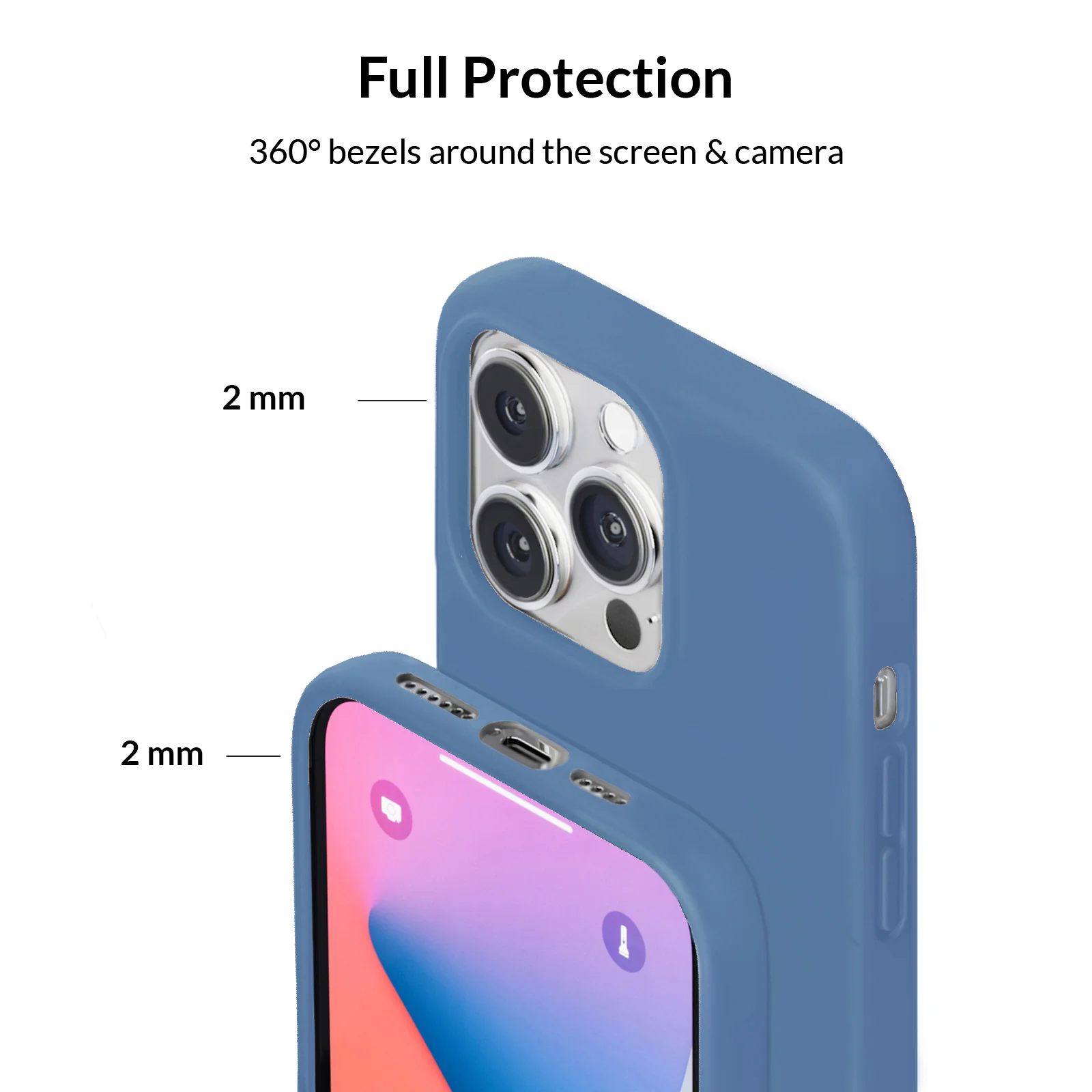 Linen Blue Silicone iPhone Case - Image 99