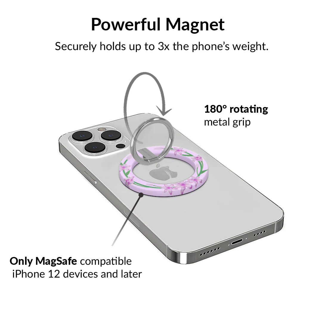 Love Spell Lily Floral MagSafe Grip Ring - Image 3