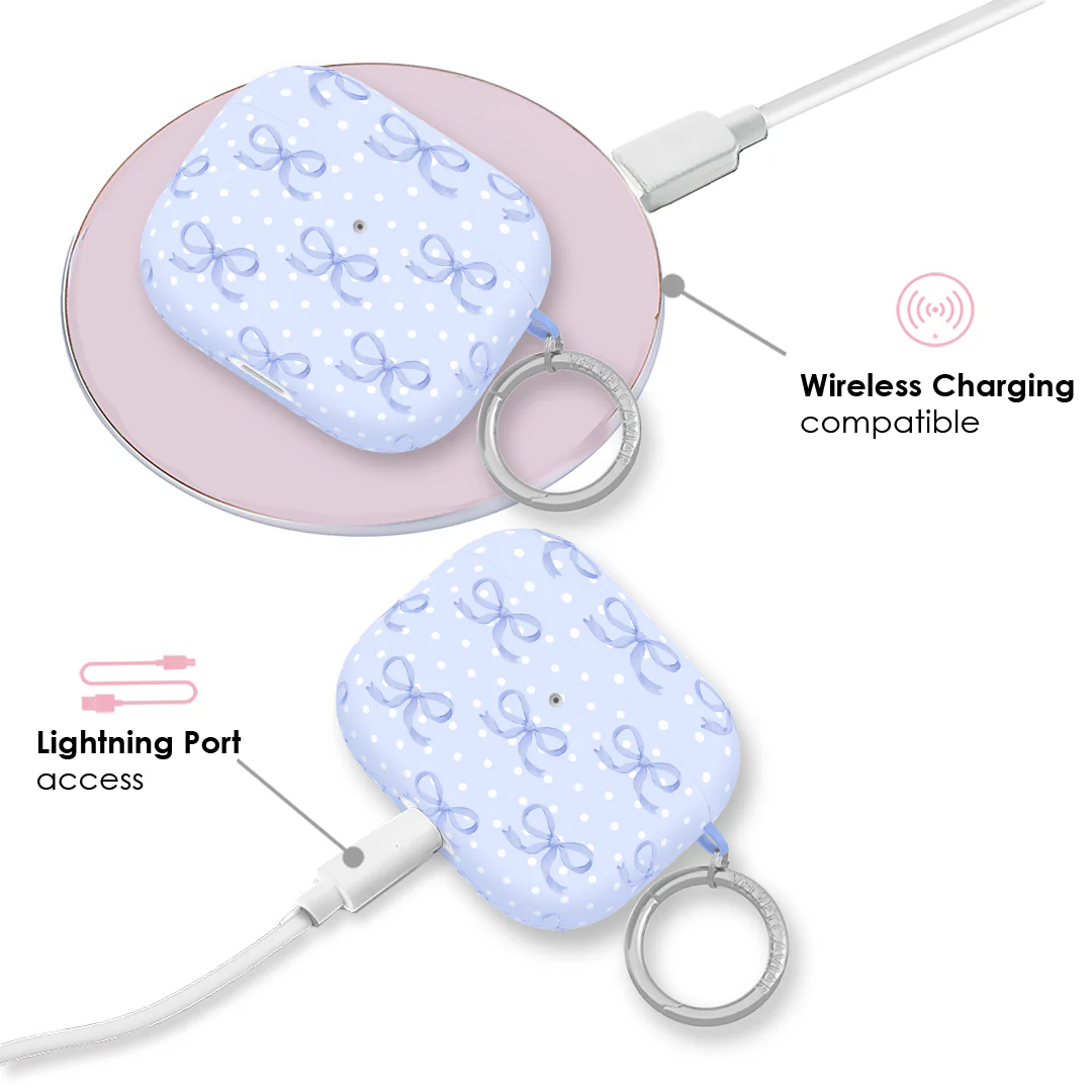 Lovely Blue Bows AirPod Case - Image 16