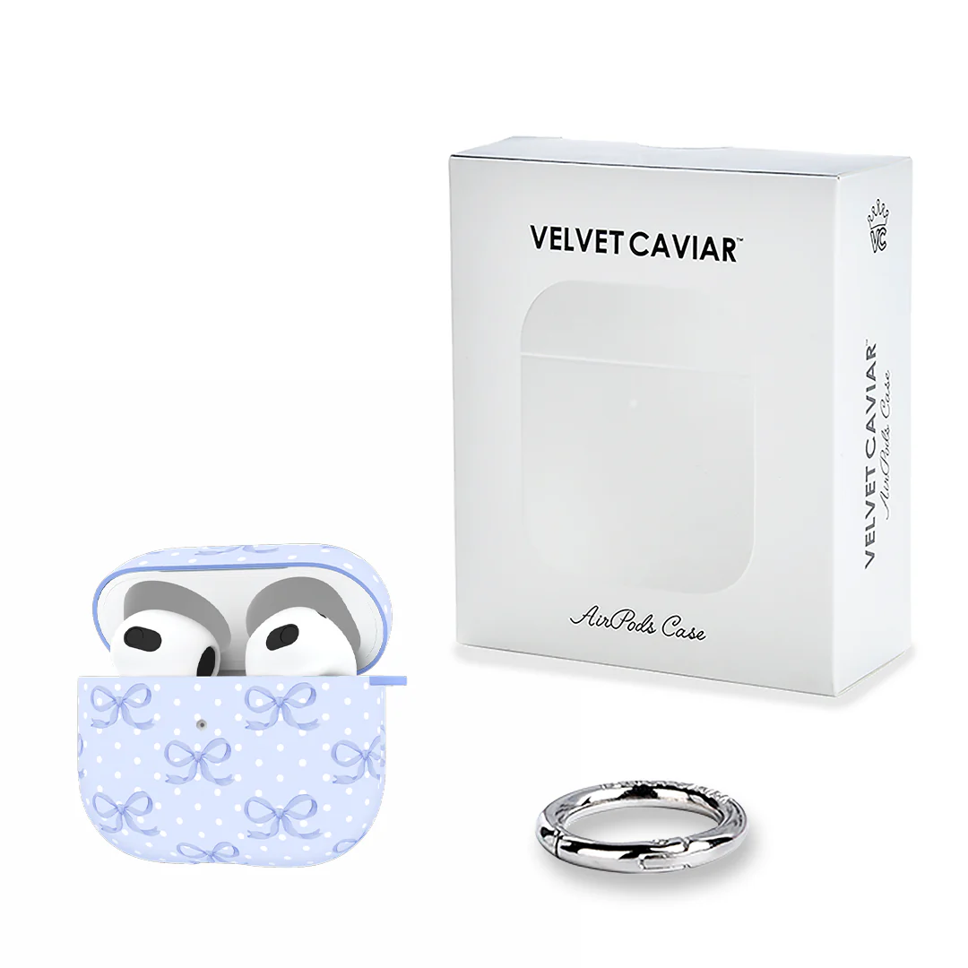 Lovely Blue Bows AirPod Case - Image 19