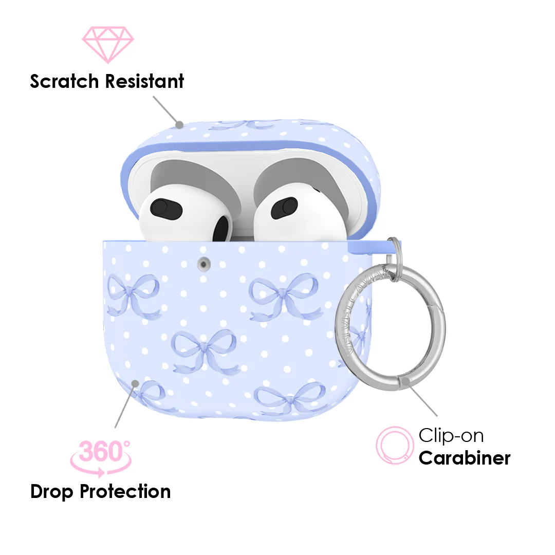 Lovely Blue Bows AirPod Case - Image 21
