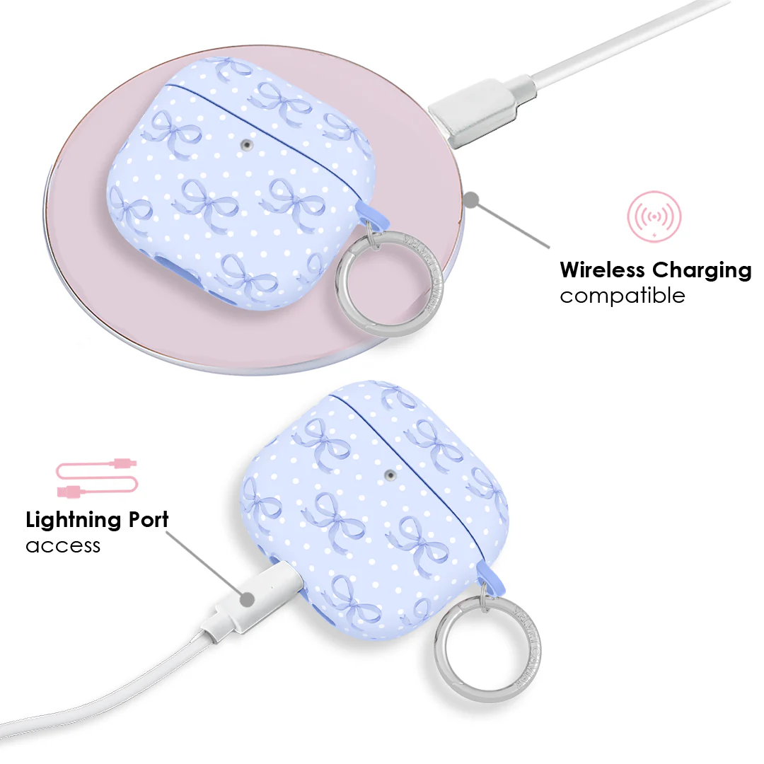 Lovely Blue Bows AirPod Case - Image 22