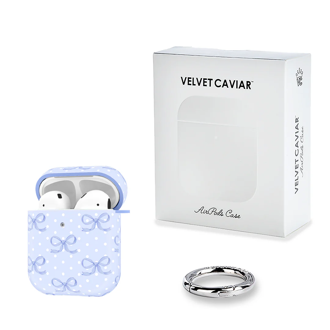 Lovely Blue Bows AirPod Case - Image 5