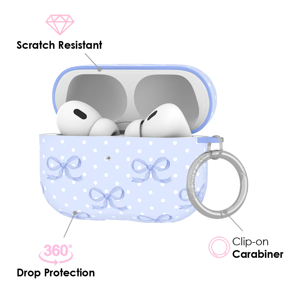 Lovely Blue Bows AirPod Case - Image 9