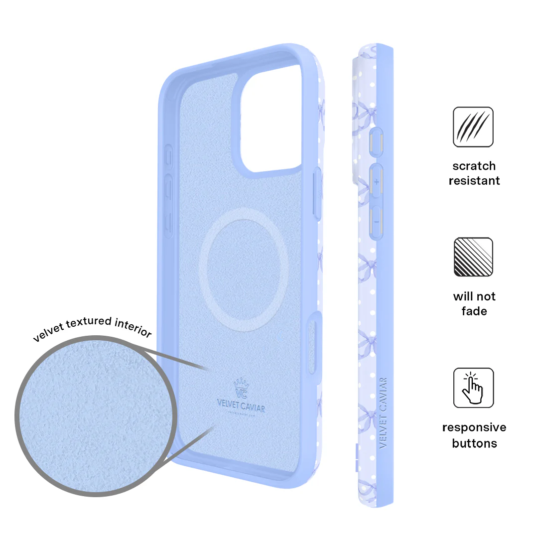 Lovely Blue Bows iPhone Case - Image 10
