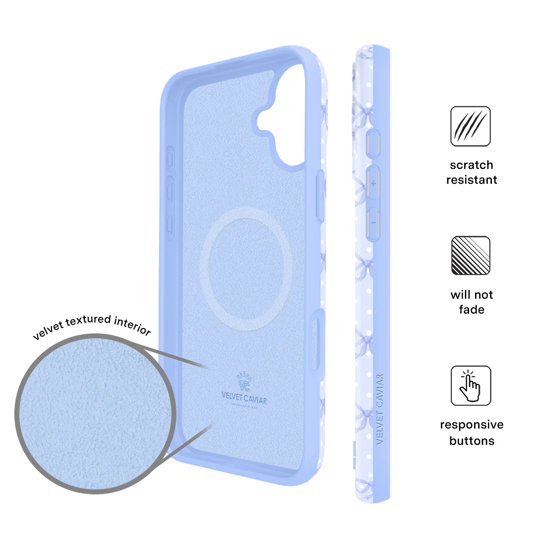 Lovely Blue Bows iPhone Case - Image 20