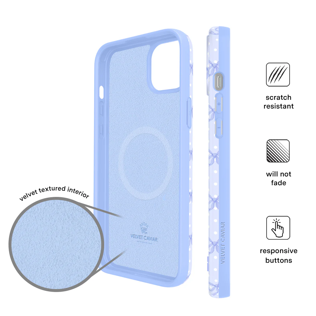 Lovely Blue Bows iPhone Case - Image 40