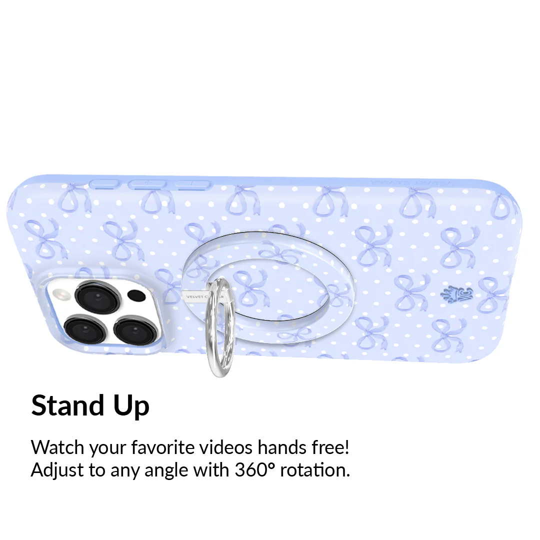 Lovely Blue Bows MagSafe Grip Ring - Image 4