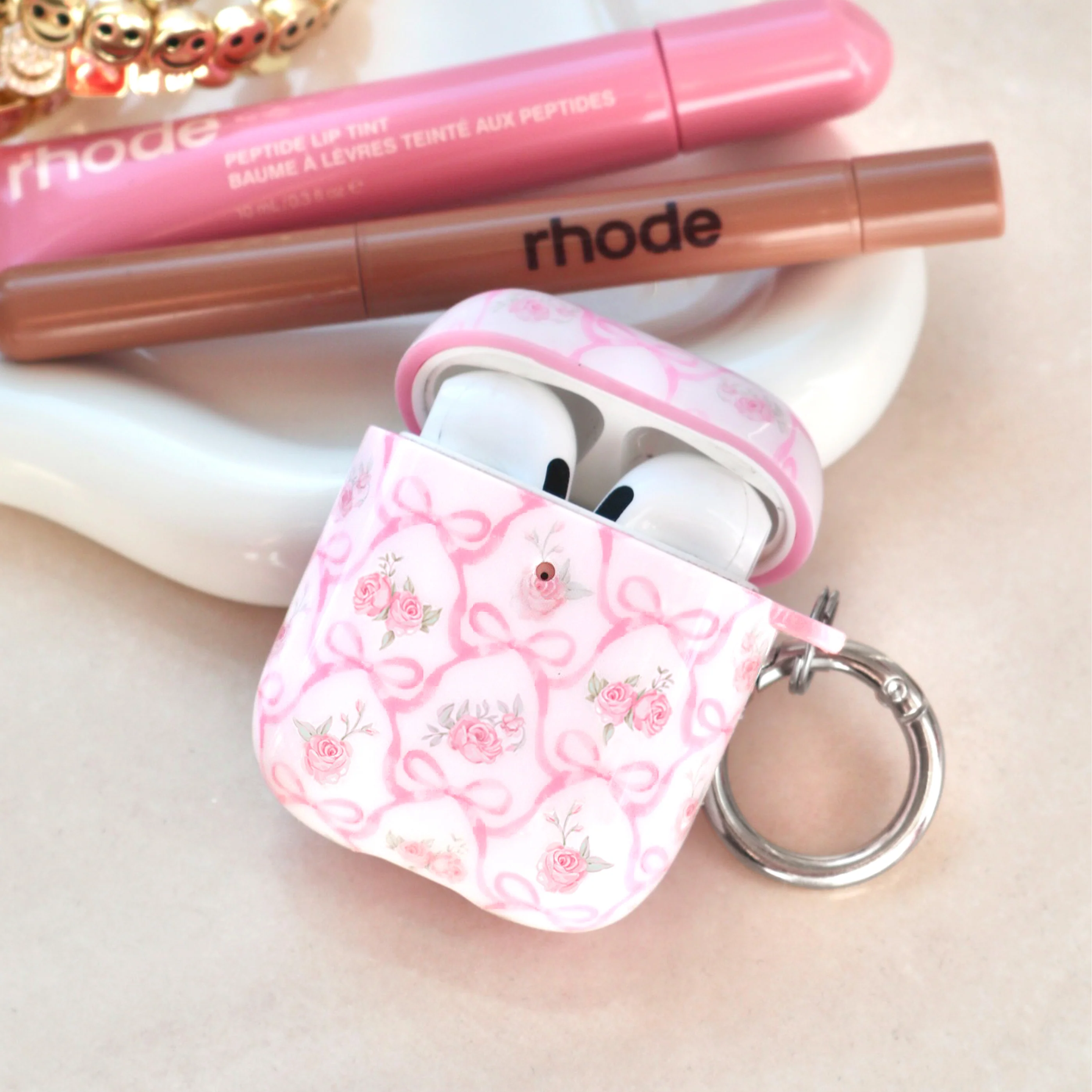 Lovely Pink Bows AirPod Case - Image 2