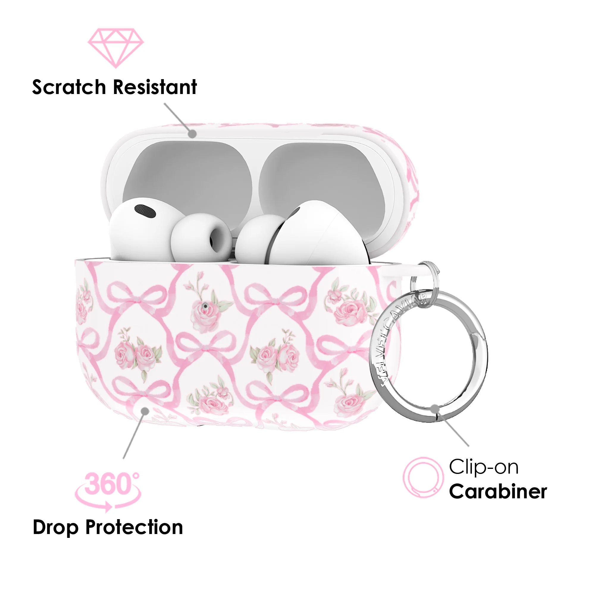 Lovely Pink Bows AirPod Case - Image 23