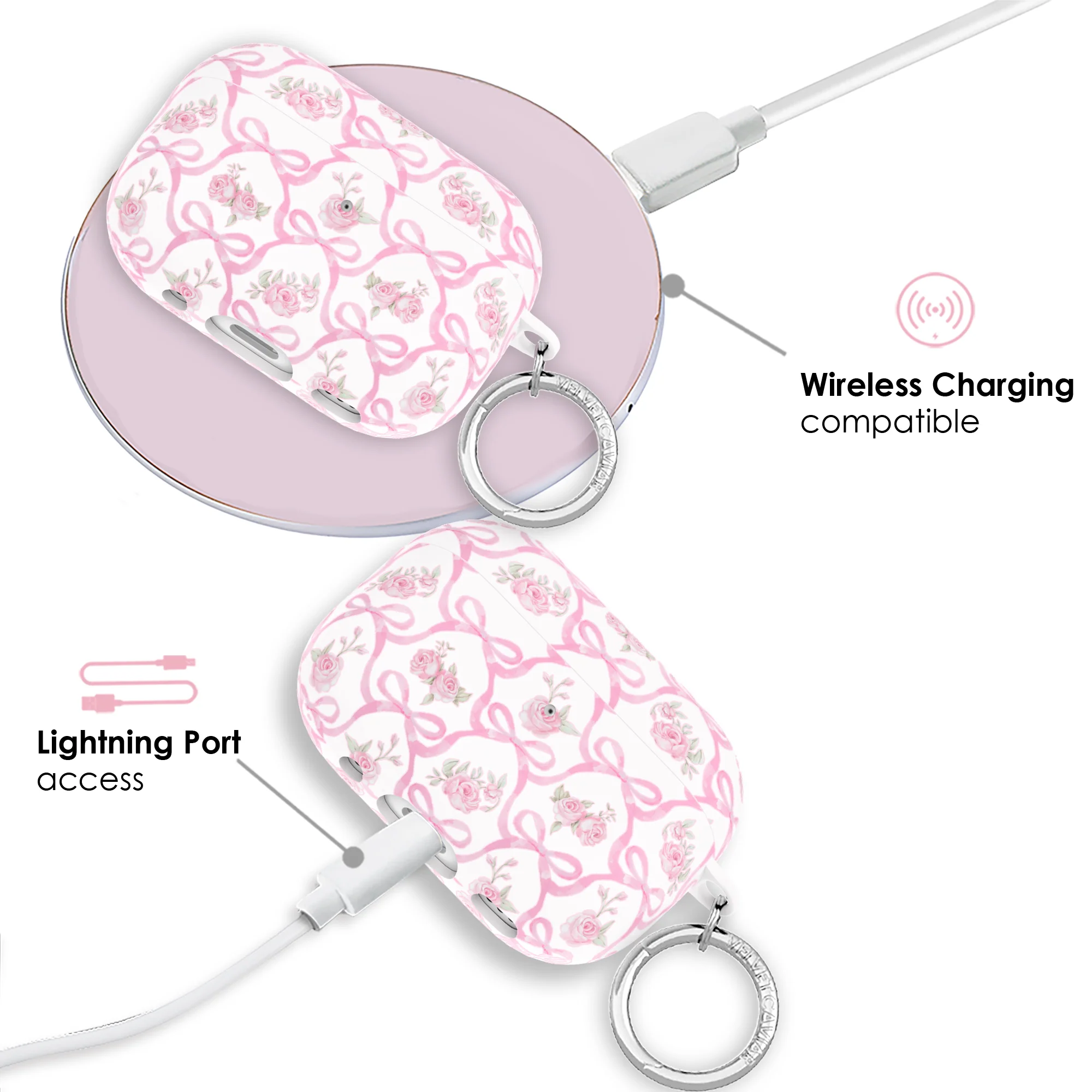 Lovely Pink Bows AirPod Case - Image 24