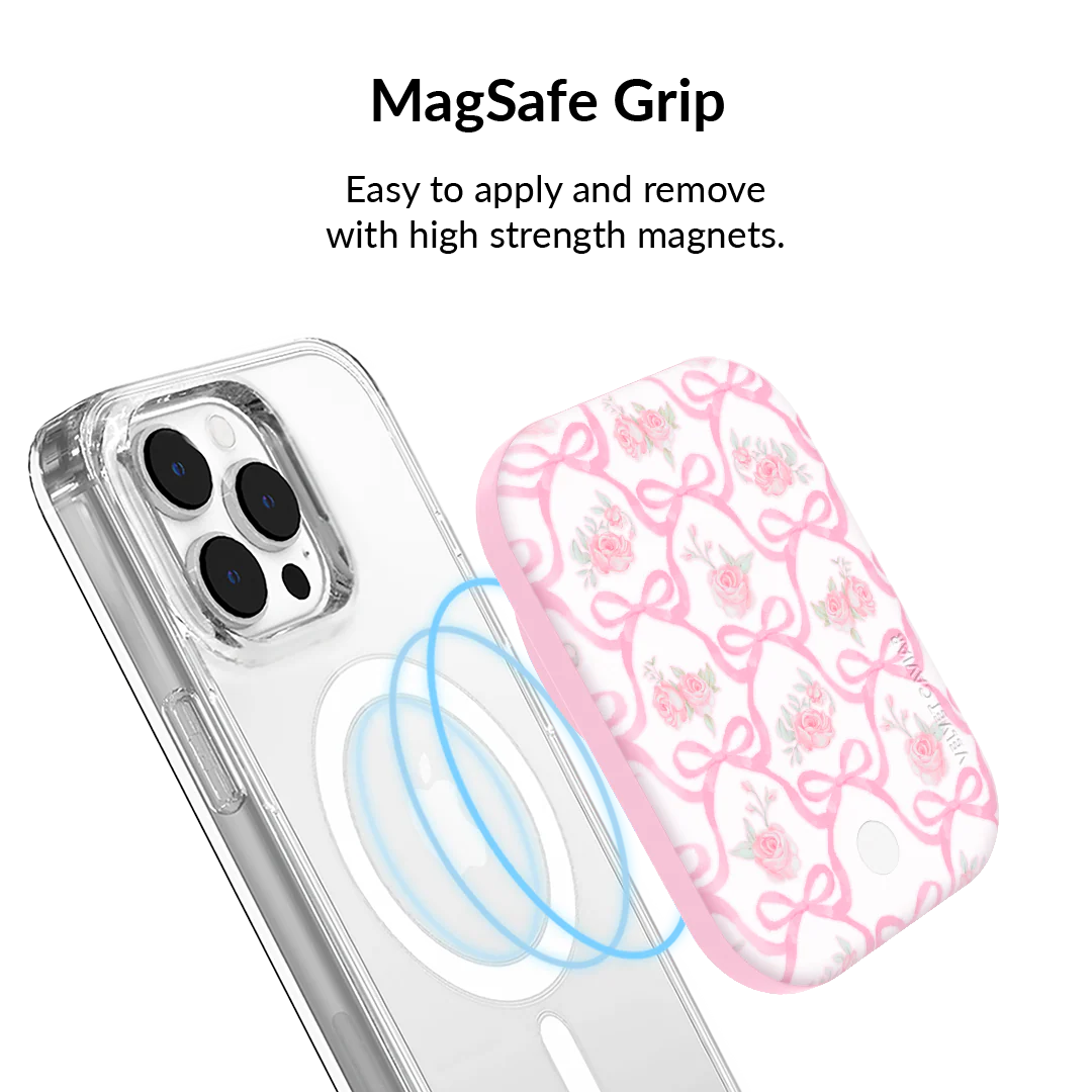 Lovely Pink Bows MagSafe Battery Power Pack - Image 4