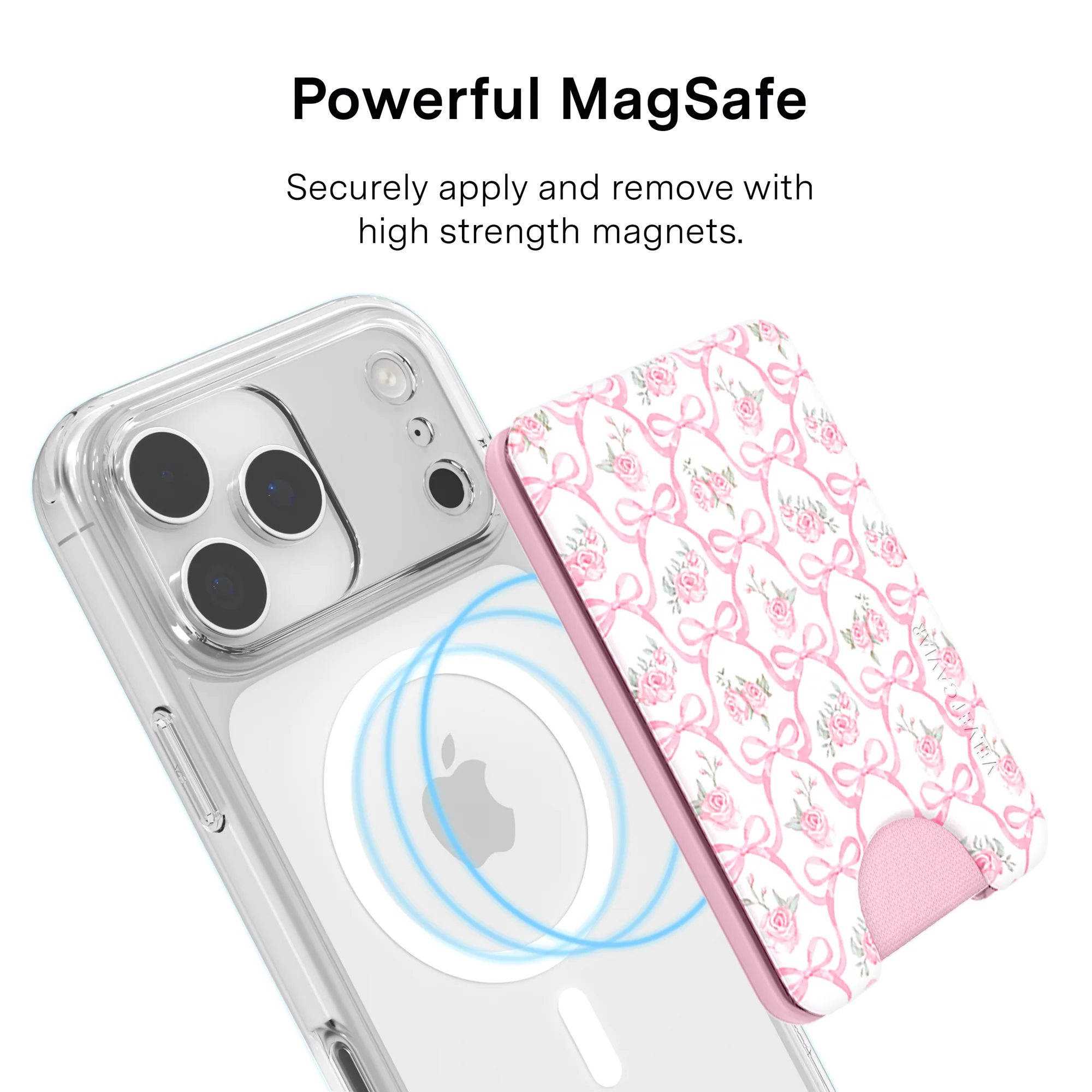 Lovely Pink Bows MagSafe Wallet - Image 3