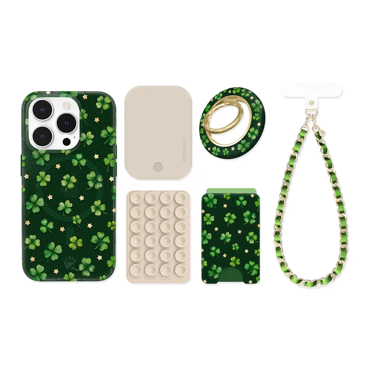 Lucky Clover Glitter iPhone Bundle Set - Image 15