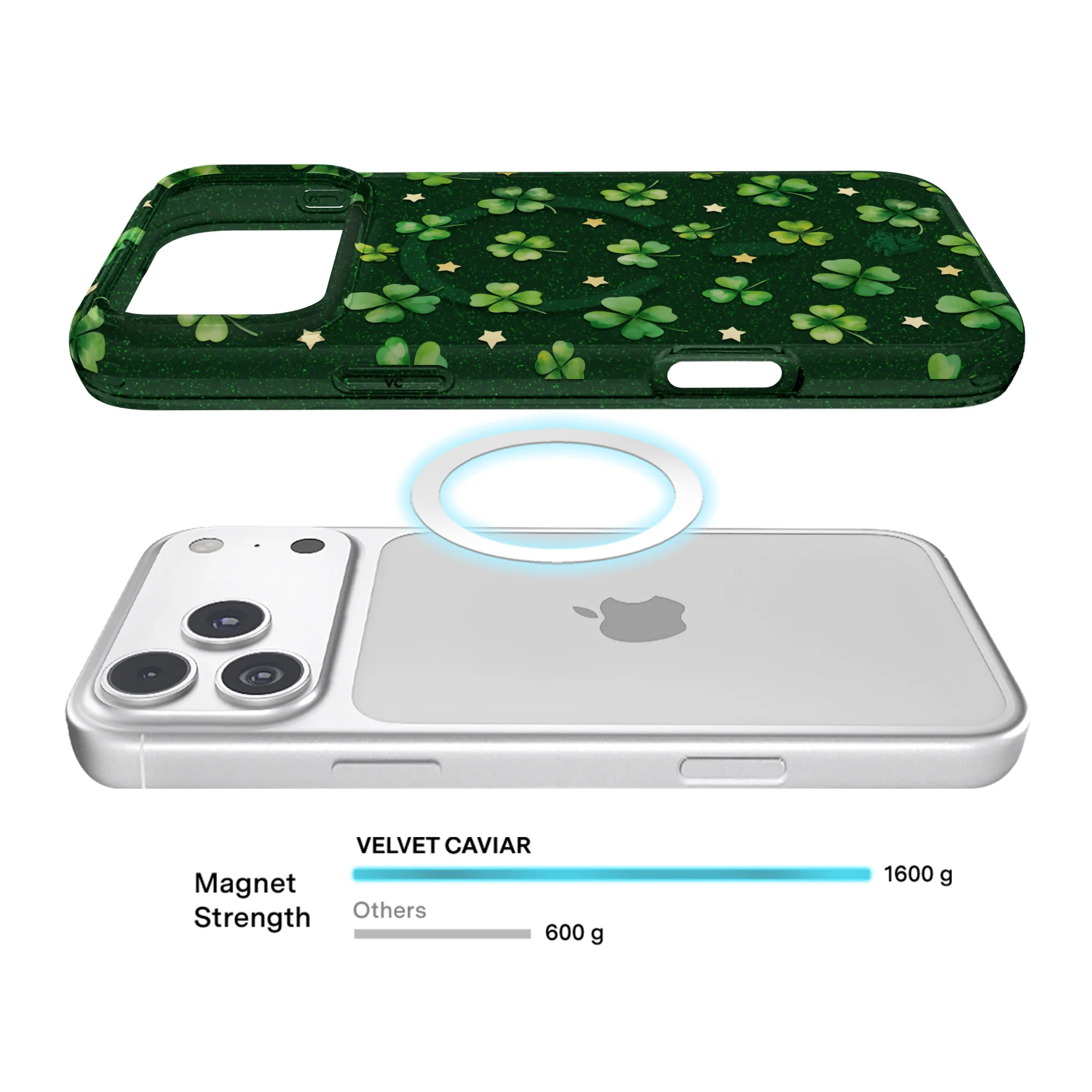 Lucky Clover Glitter iPhone Case - Image 14