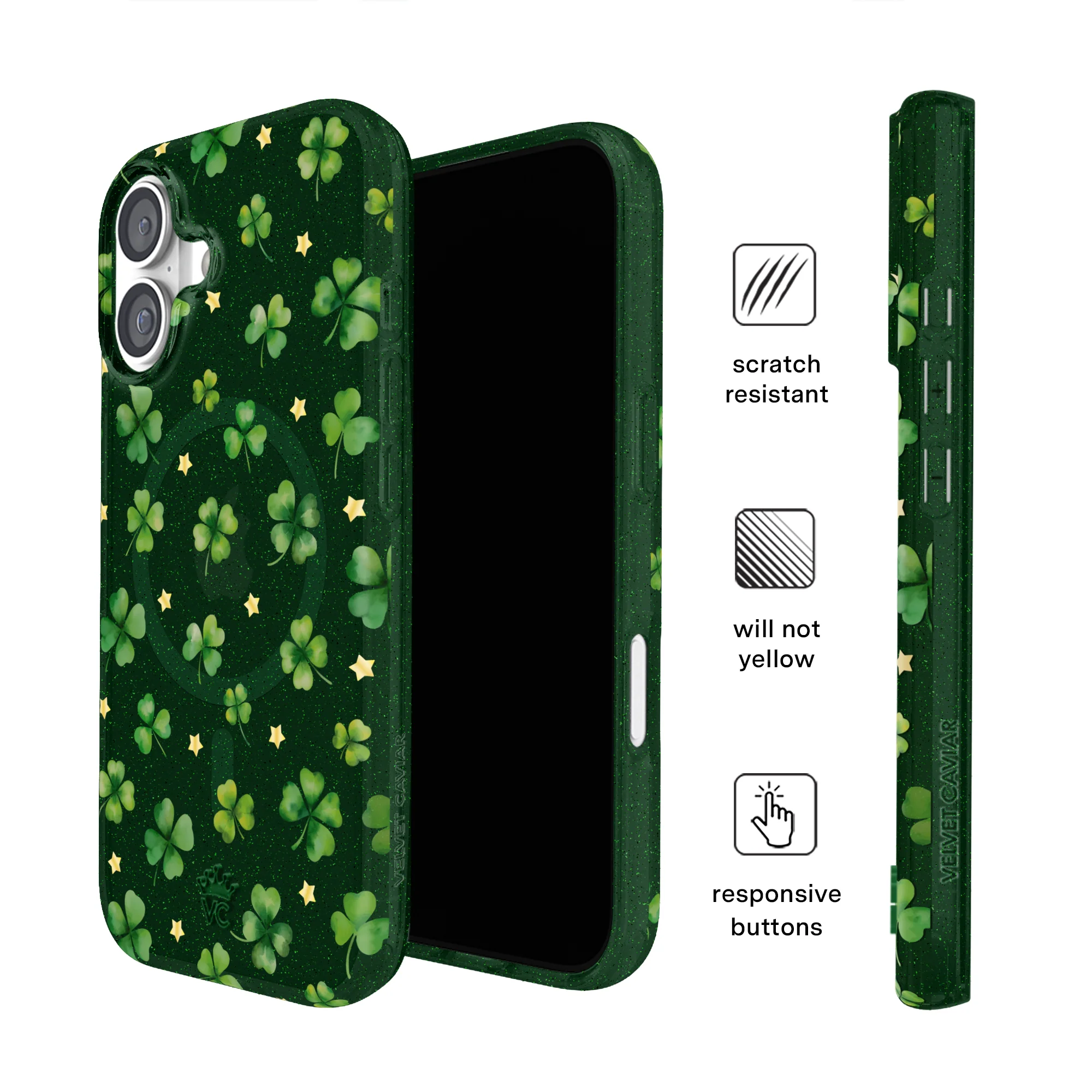 Lucky Clover Glitter iPhone Case - Image 20