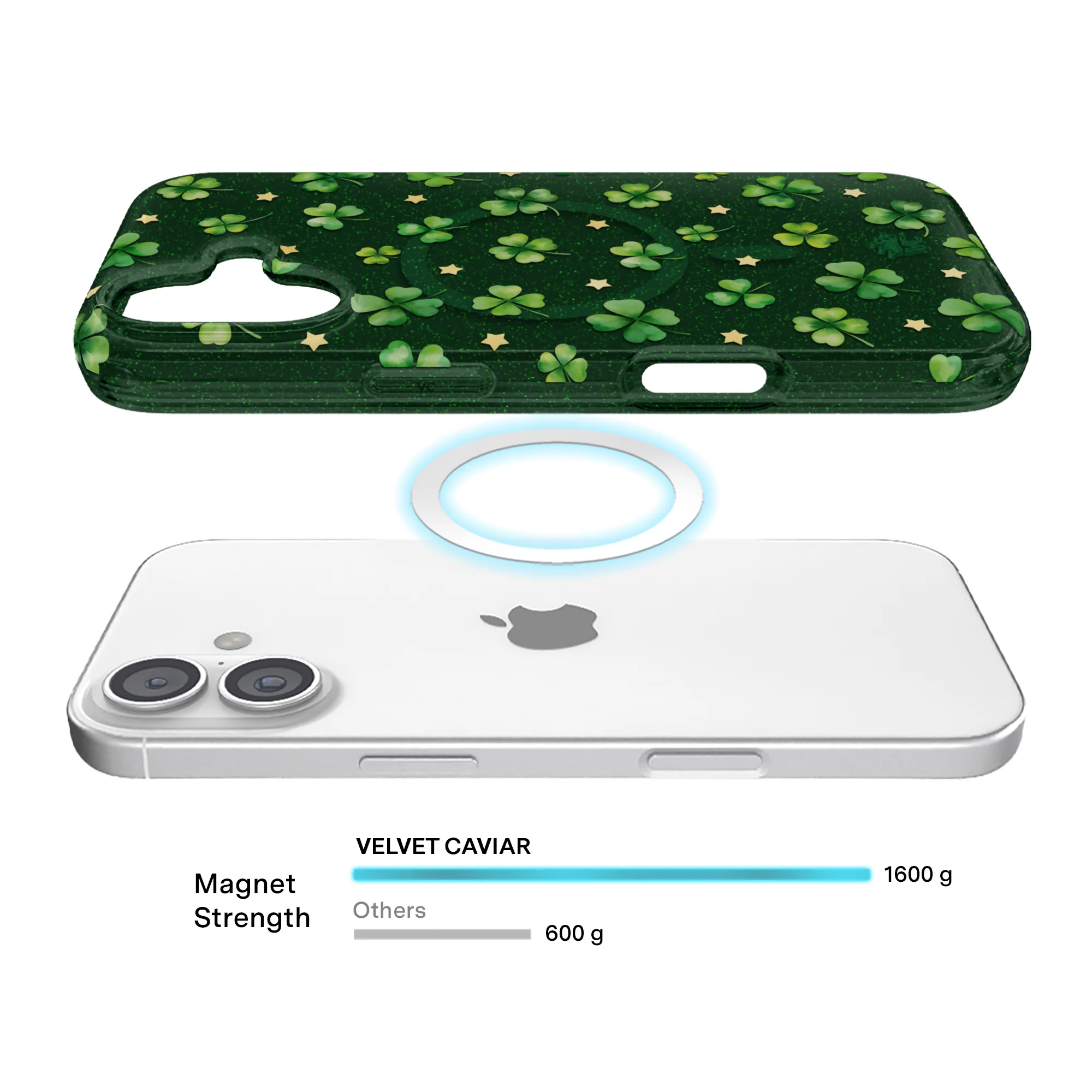 Lucky Clover Glitter iPhone Case - Image 39