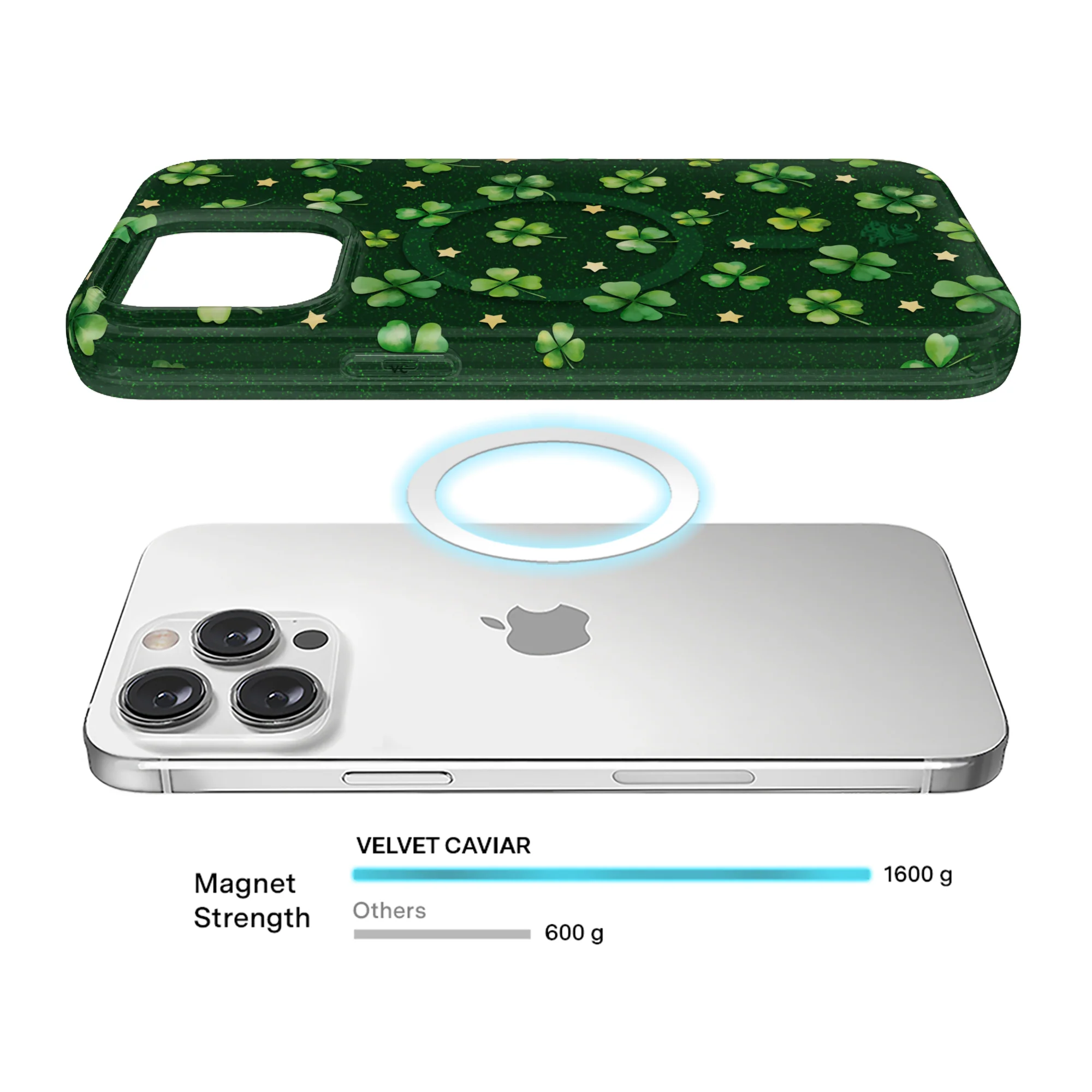 Lucky Clover Glitter iPhone Case - Image 54