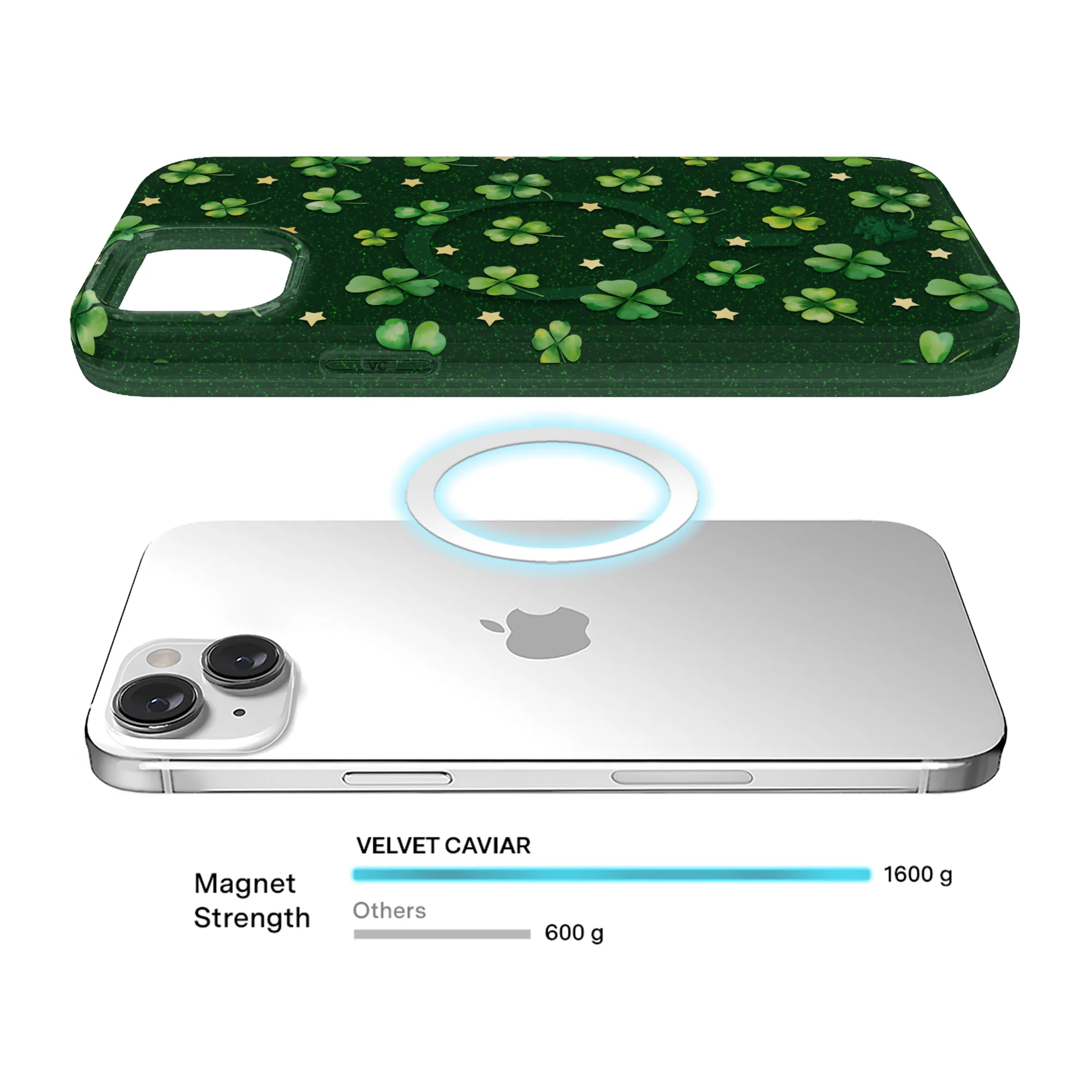 Lucky Clover Glitter iPhone Case - Image 59