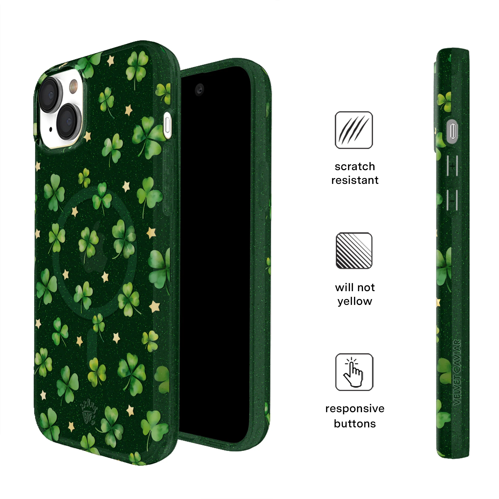 Lucky Clover Glitter iPhone Case - Image 65