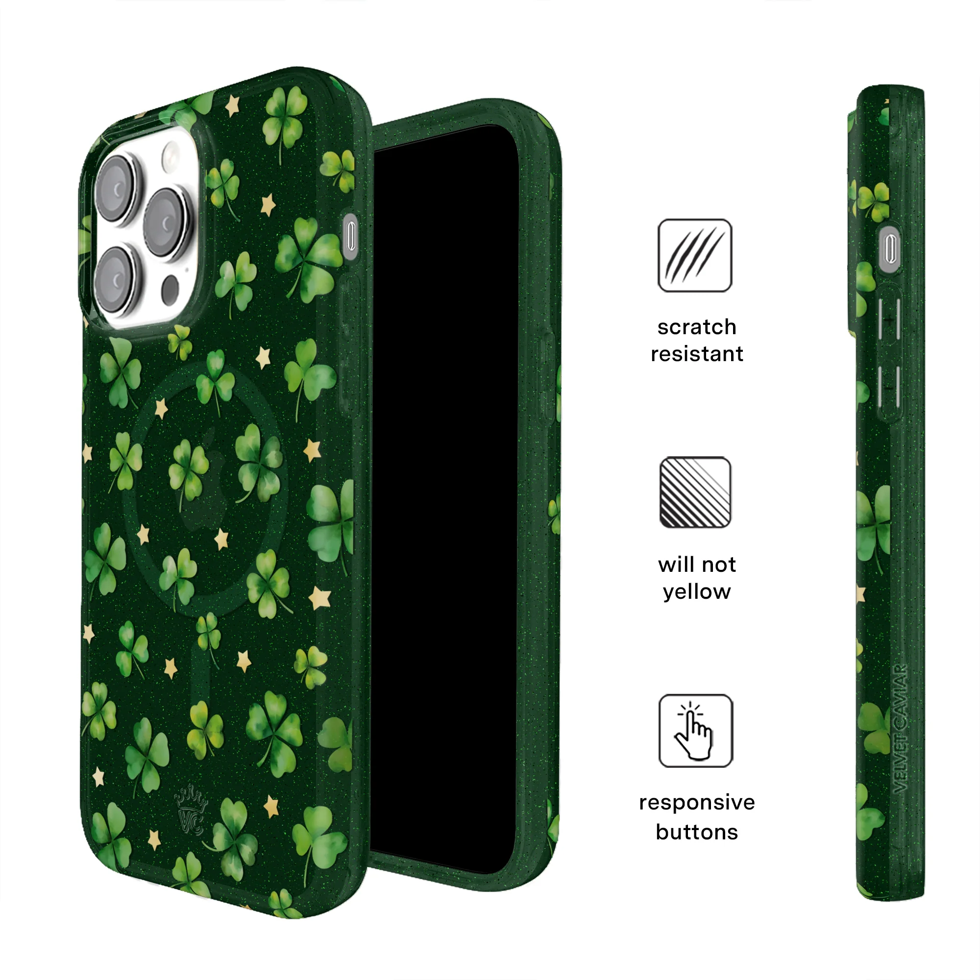 Lucky Clover Glitter iPhone Case - Image 70