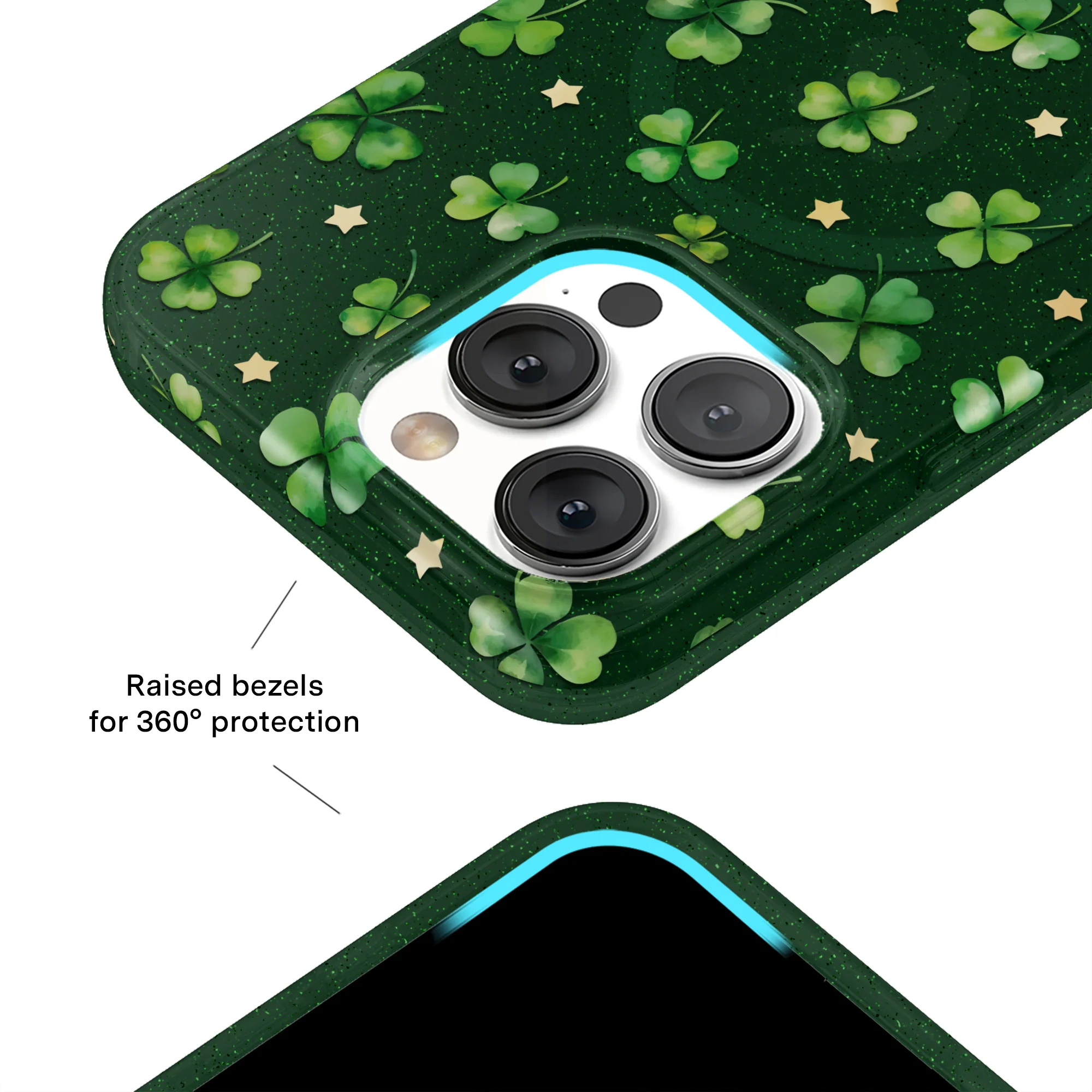 Lucky Clover Glitter iPhone Case - Image 73