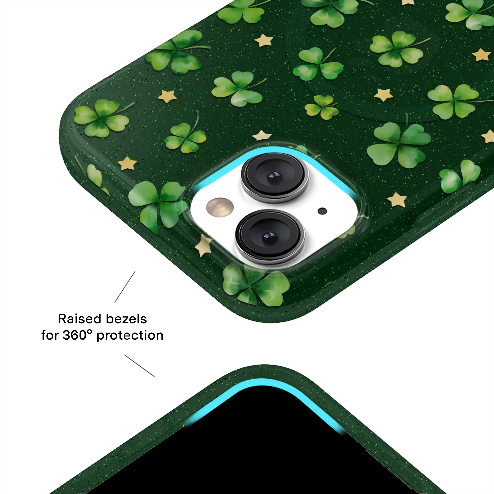 Lucky Clover Glitter iPhone Case - Image 78