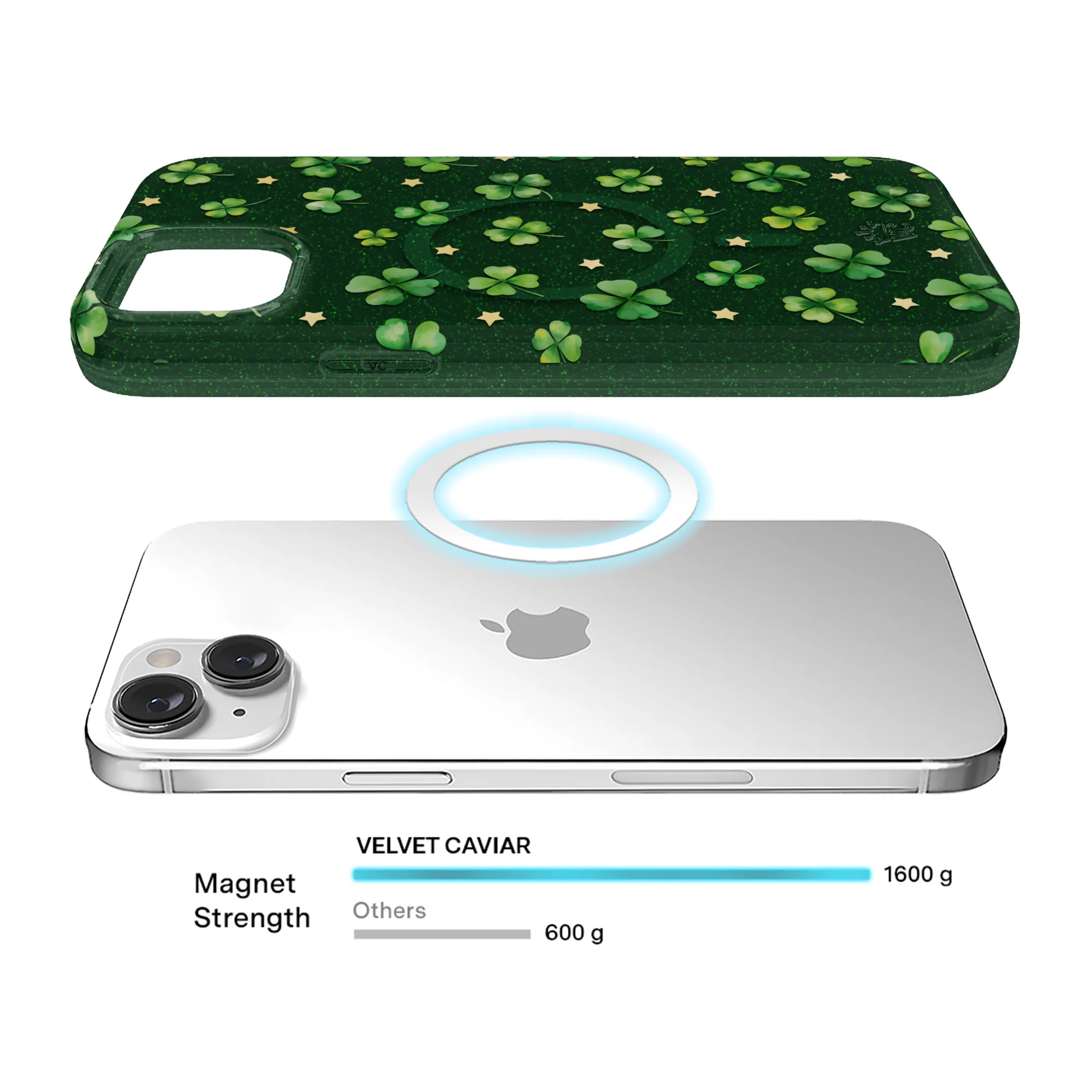 Lucky Clover Glitter iPhone Case - Image 79