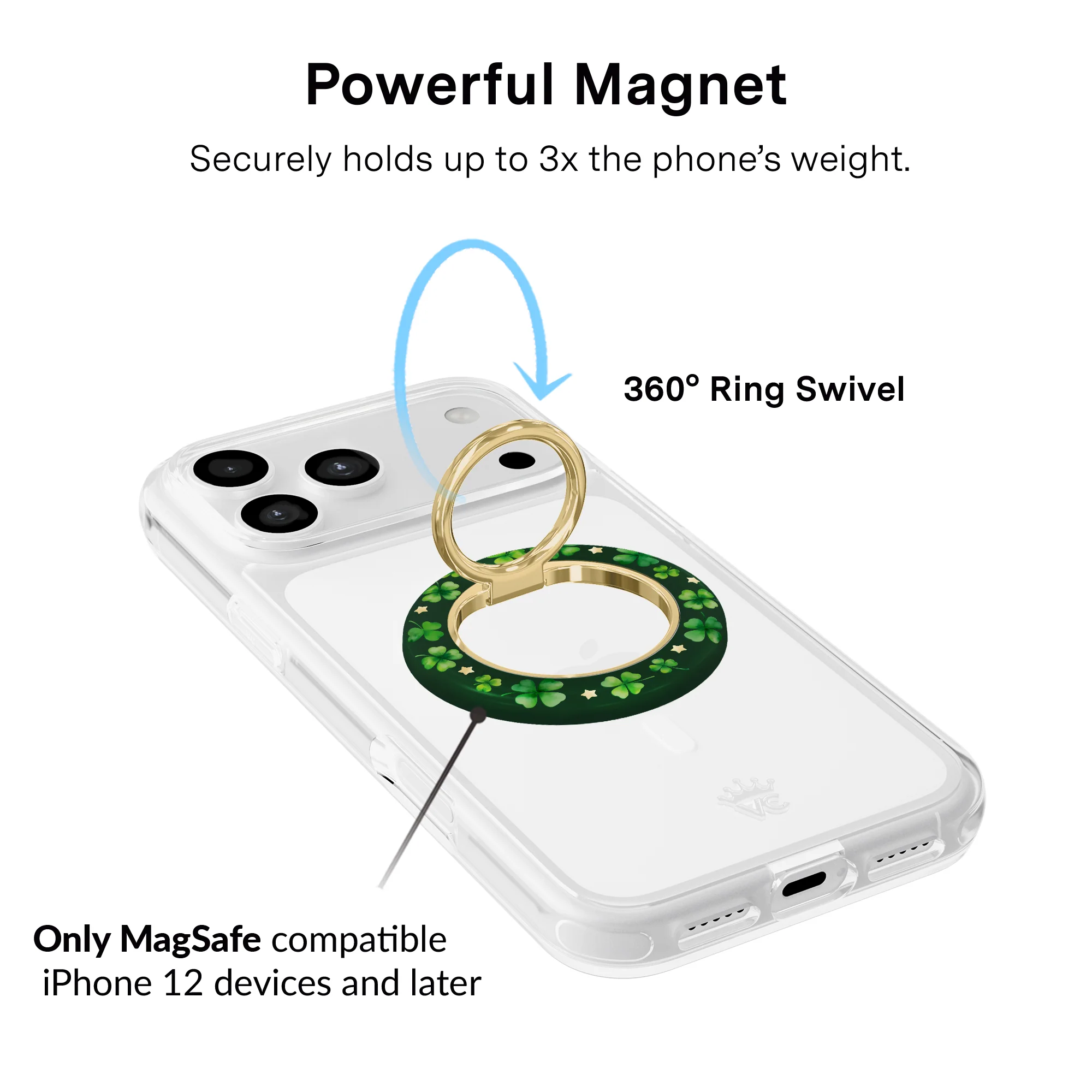 Lucky Clover MagSafe Grip Ring - Image 3