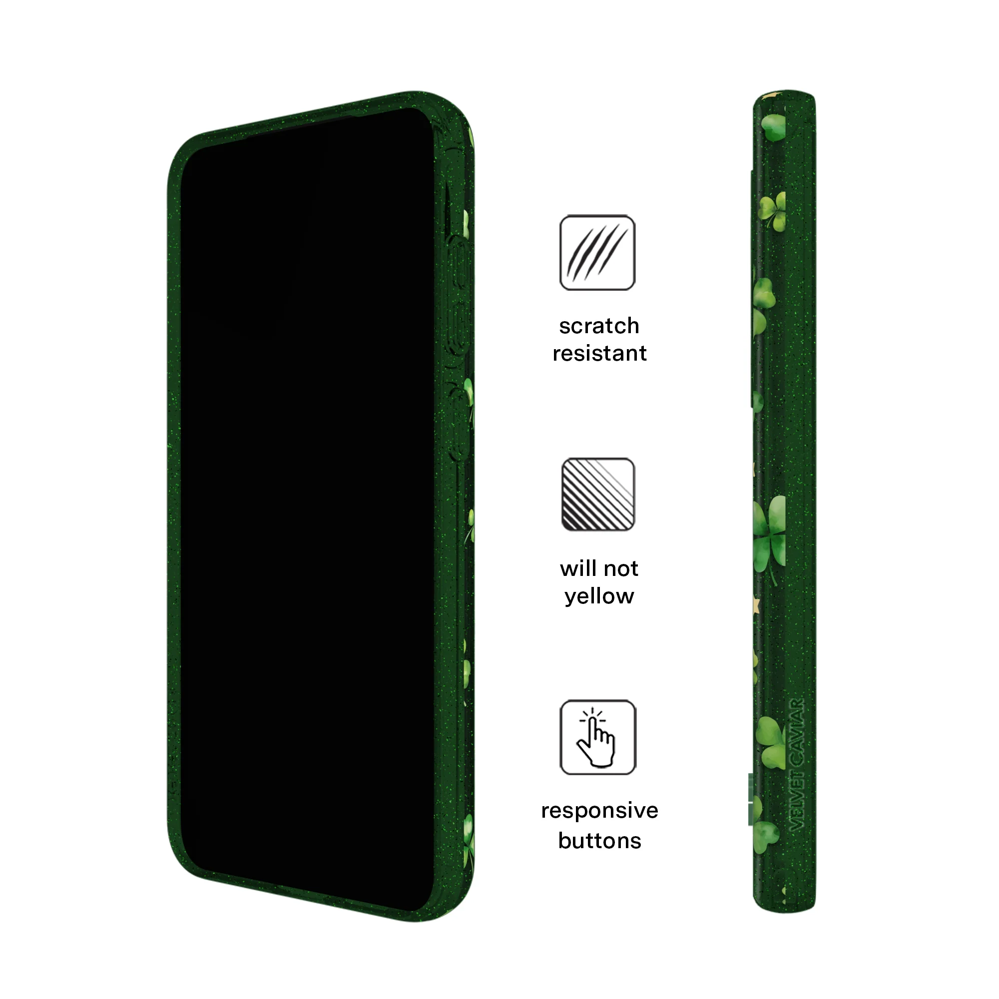 Lucky Clover Glitter Samsung Case - Image 10