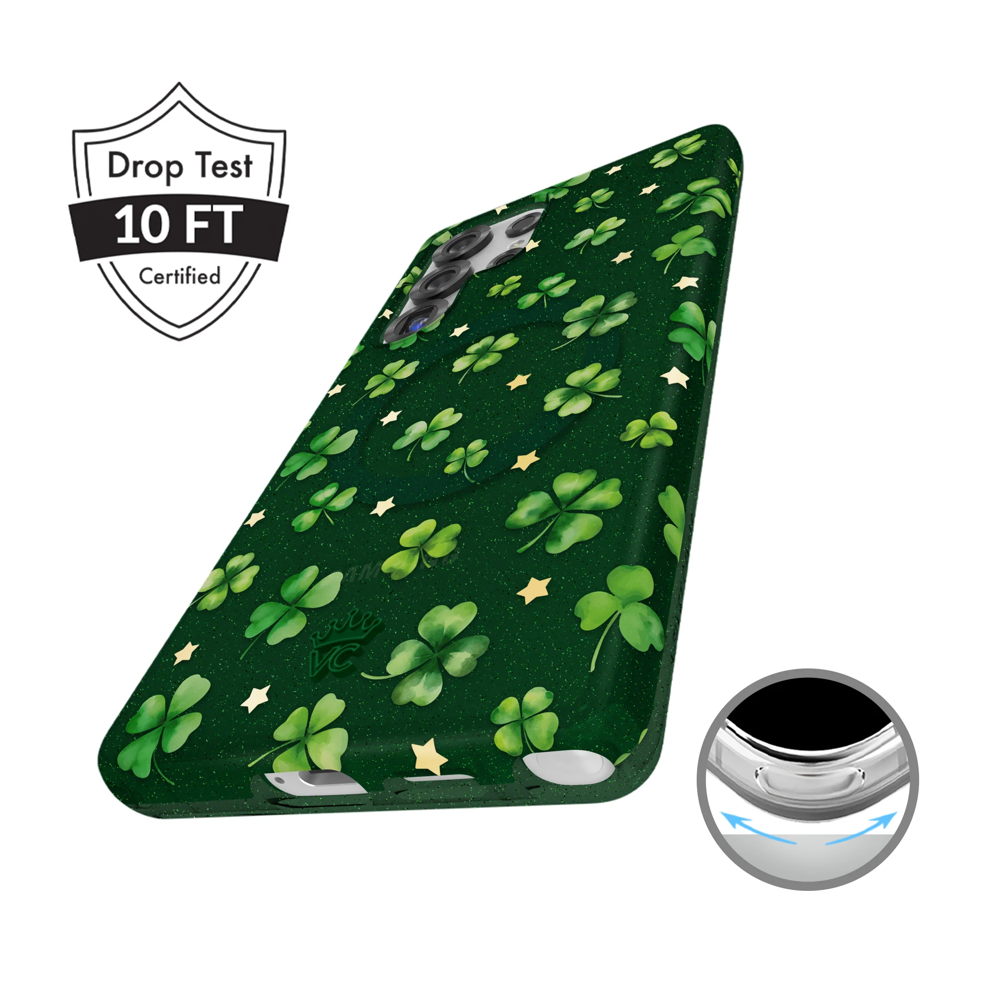 Lucky Clover Glitter Samsung Case - Image 12